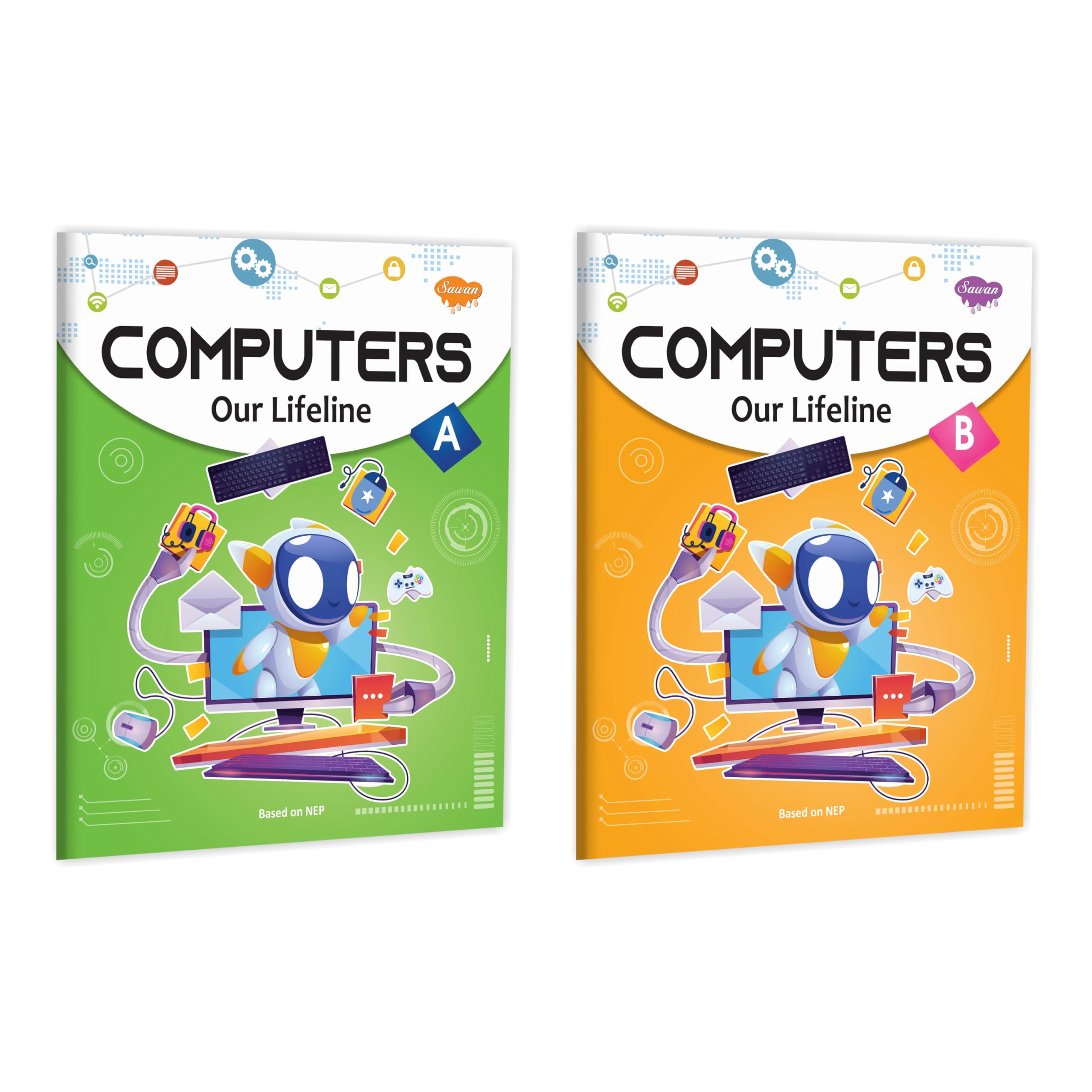 Set Of 2 Books, Computers Our LifelineA And B