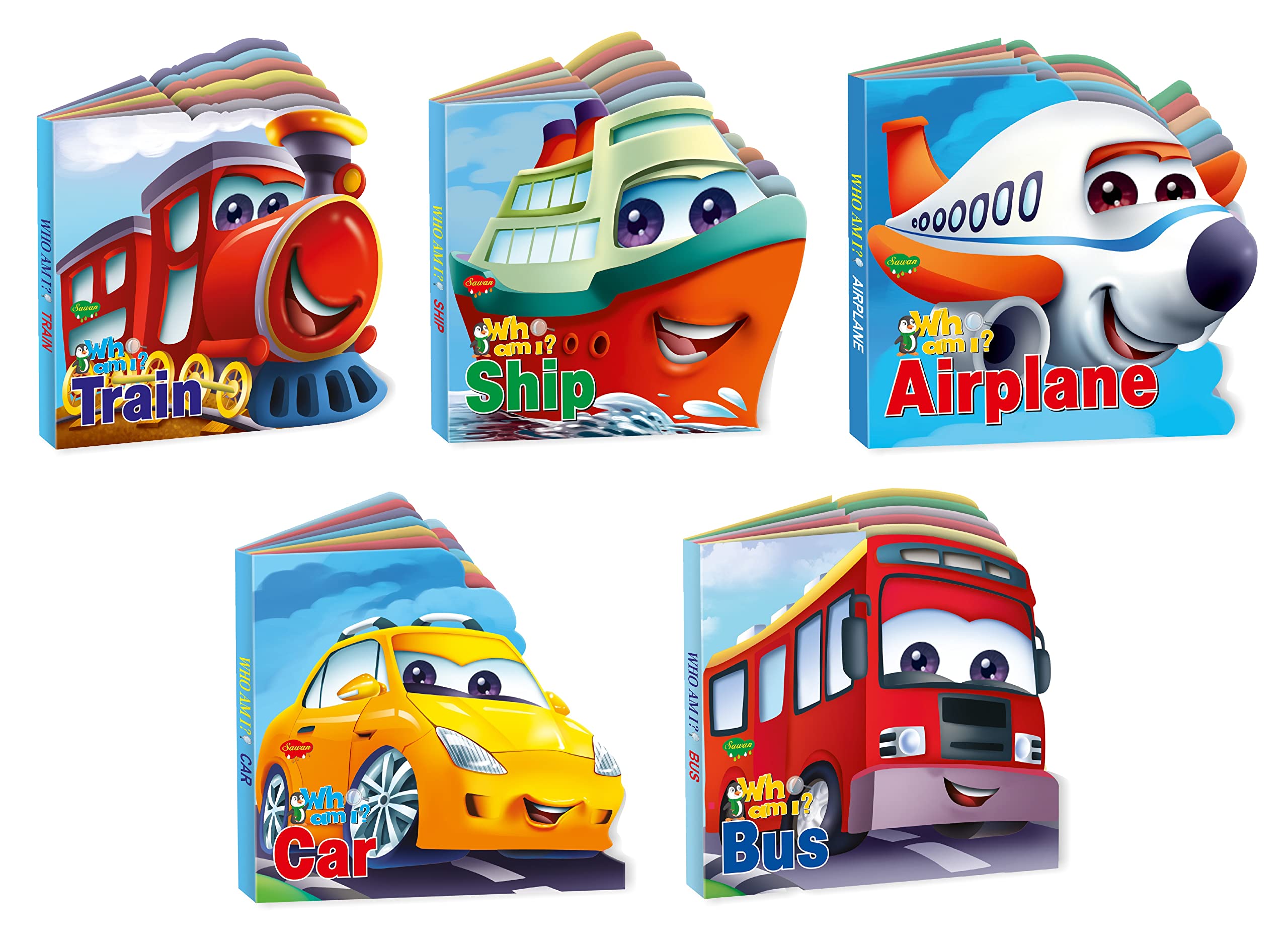 Learn About Transport | Who Am I DieCut Shape BoardBooks | Pack Of 5 Books
