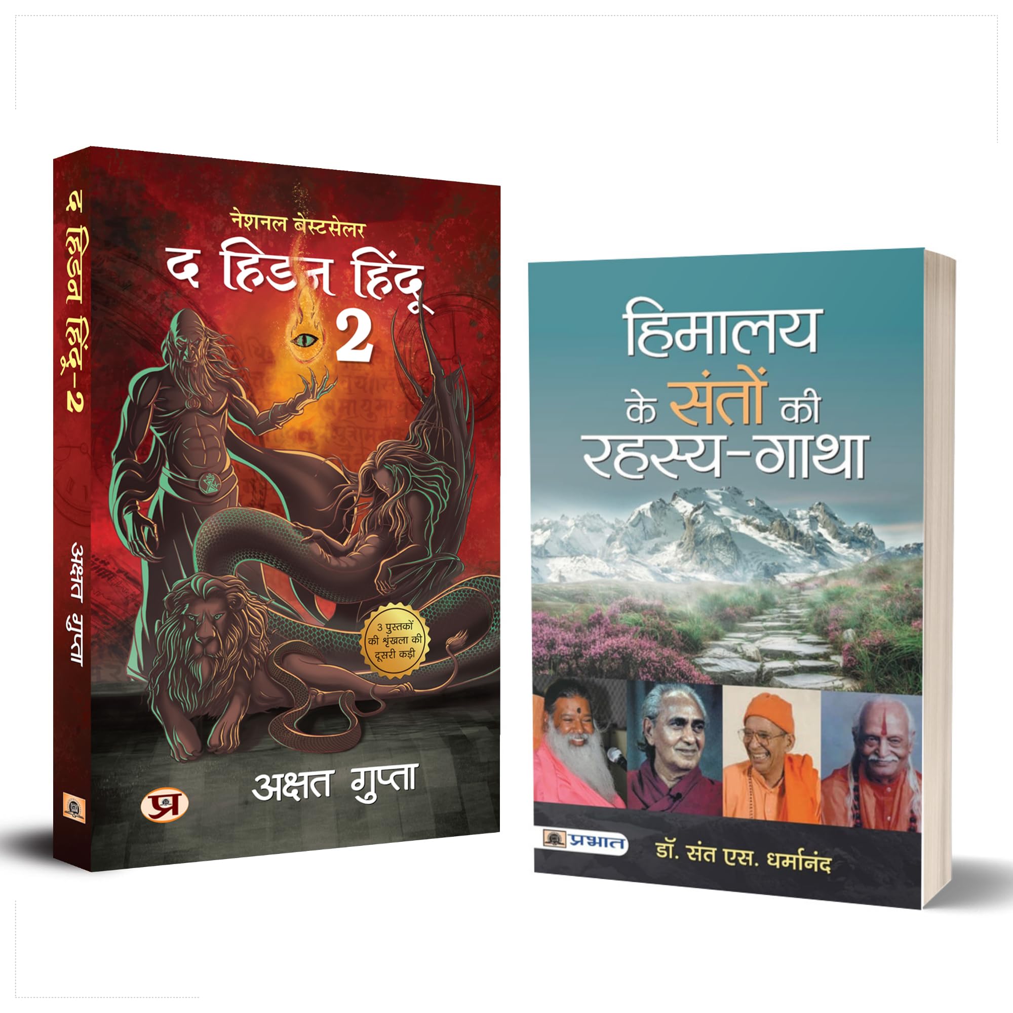Himalaya Ke Santon Ki RahasyaGatha & The Hidden Hindu Book 2 (Set of 2 Hindi Books)