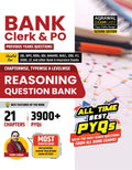 Examcart Bank Clerk & PO Reasoning Question Bank Book By Tanvi Chugh Maam | 21 Chapters with 3900+ PYQs | Chapter, Type & Level