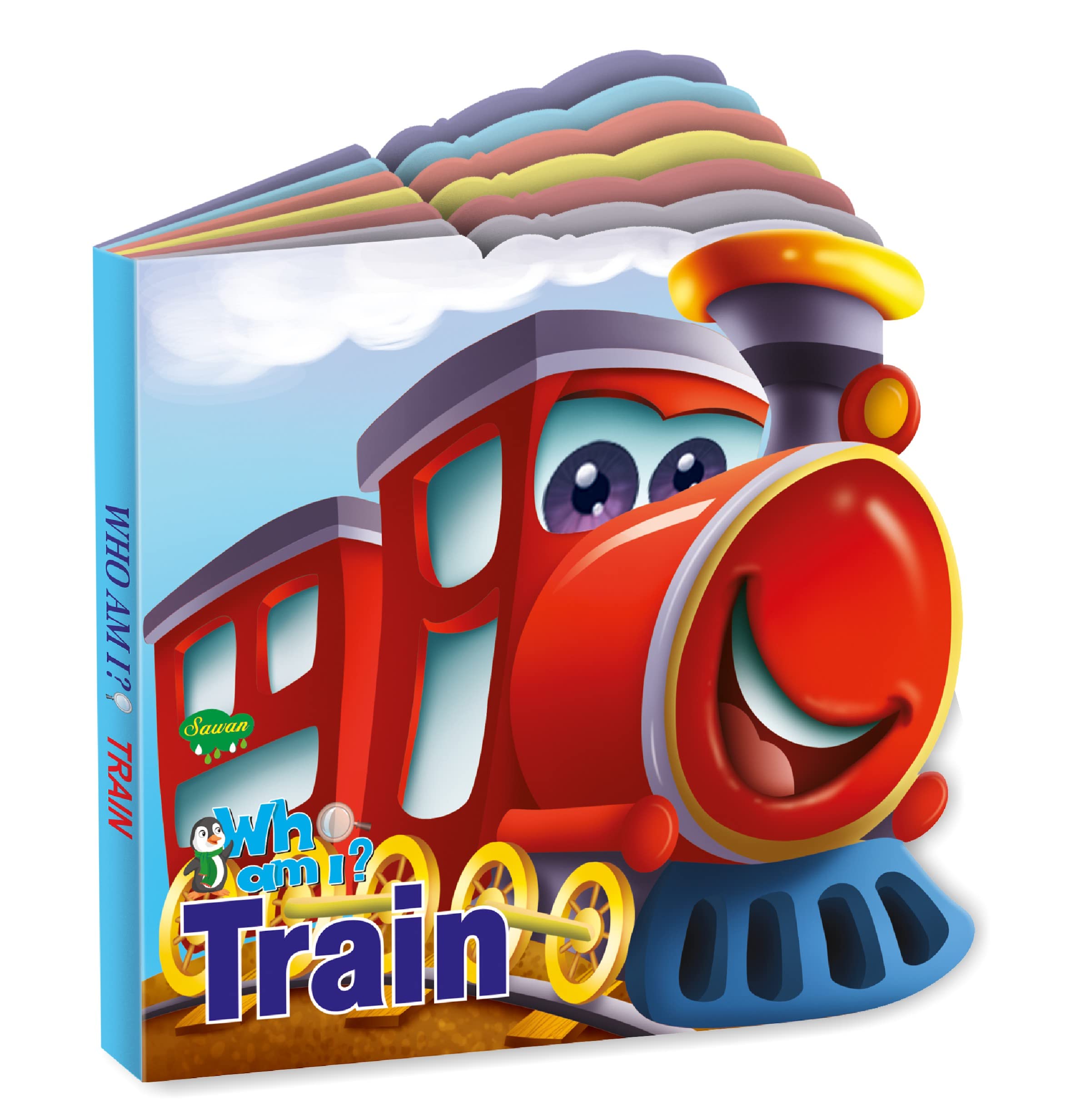 Sawan Presents Who Am I Train | DieCut Shape BoardBook