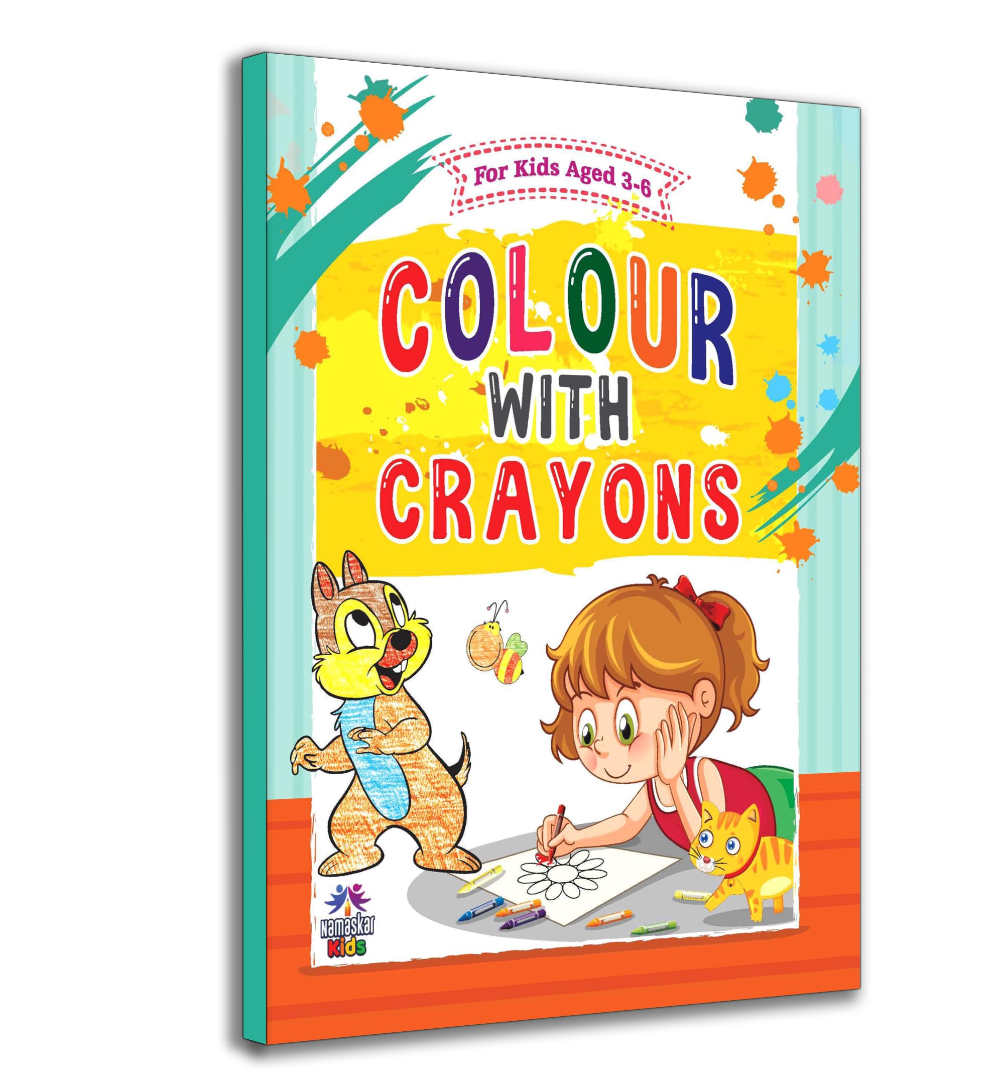 Colour With Crayons Activity, Animal, Flowers, Transport, Alphabet Book for Kids Age 3  6 Years  Children Drawing and Colourin