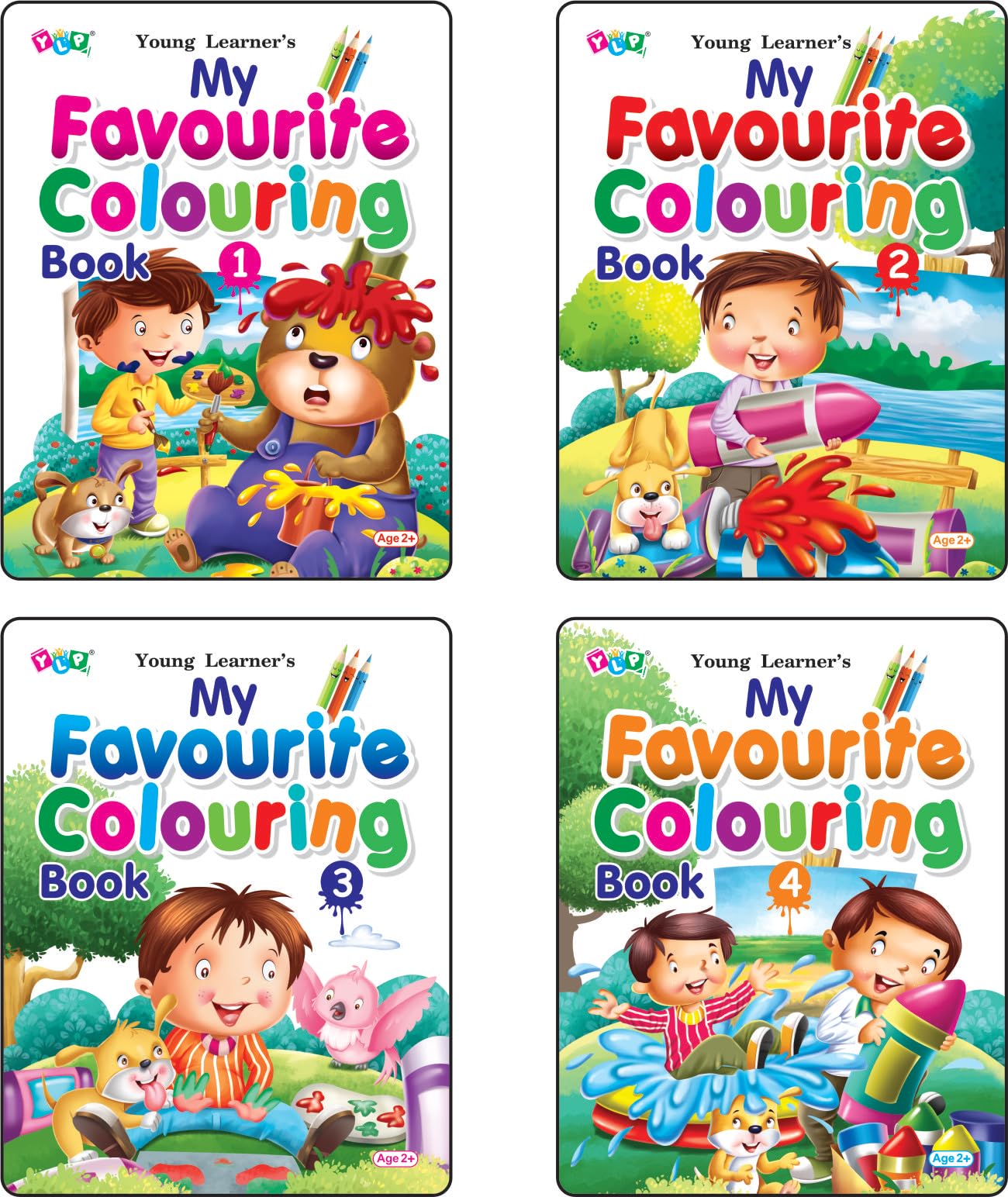 My Favourite Colouring (Set Of 4 Books): Gift Set For Children Who Love Colouring, Drawing & Painting | Premium Quality Paper | 