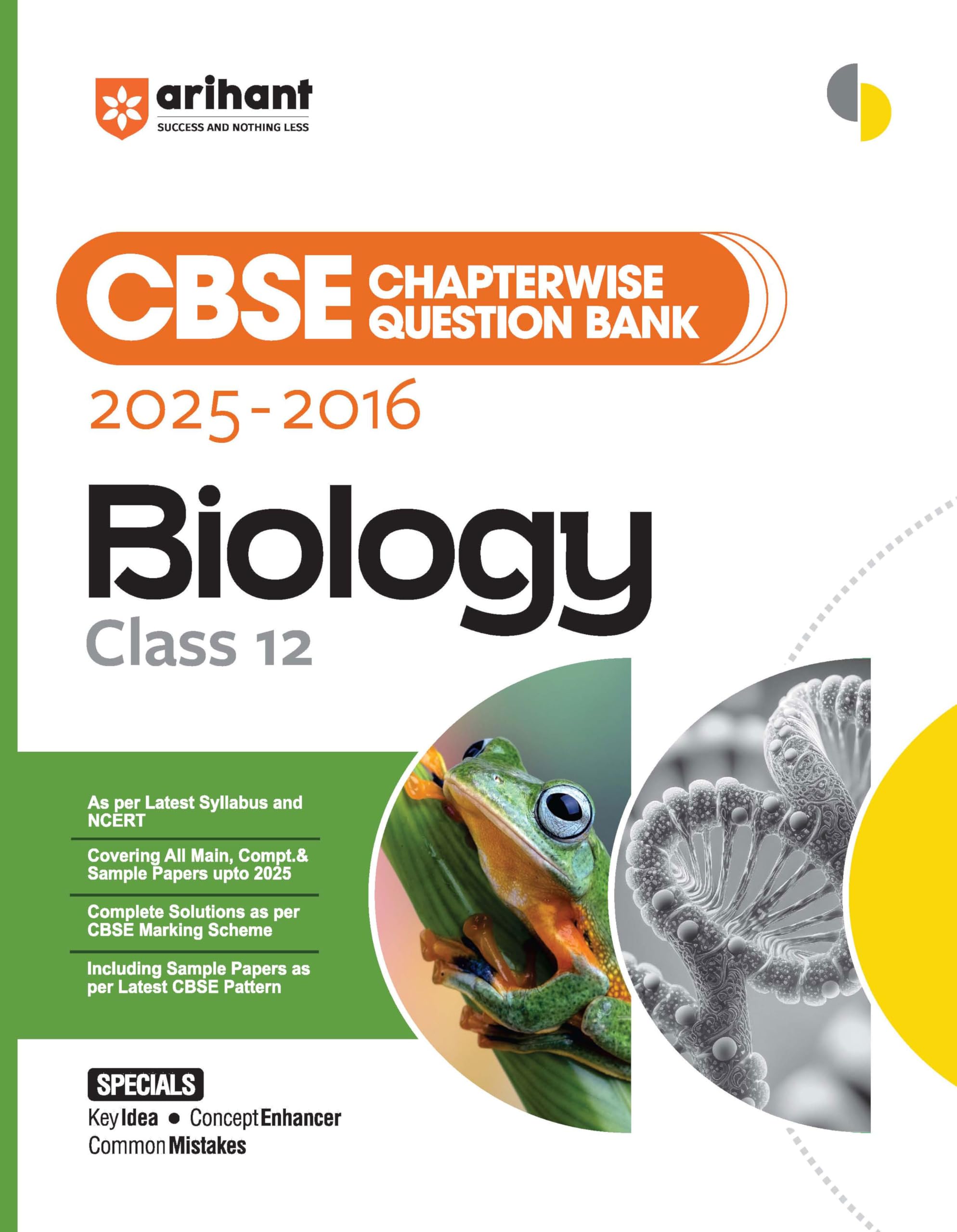 Arihant Cbse Chapterwise Question Bank 20252016 For Class 12 Biology | Latest Syllabus | Includes Solved Papers, Sample Papers, 