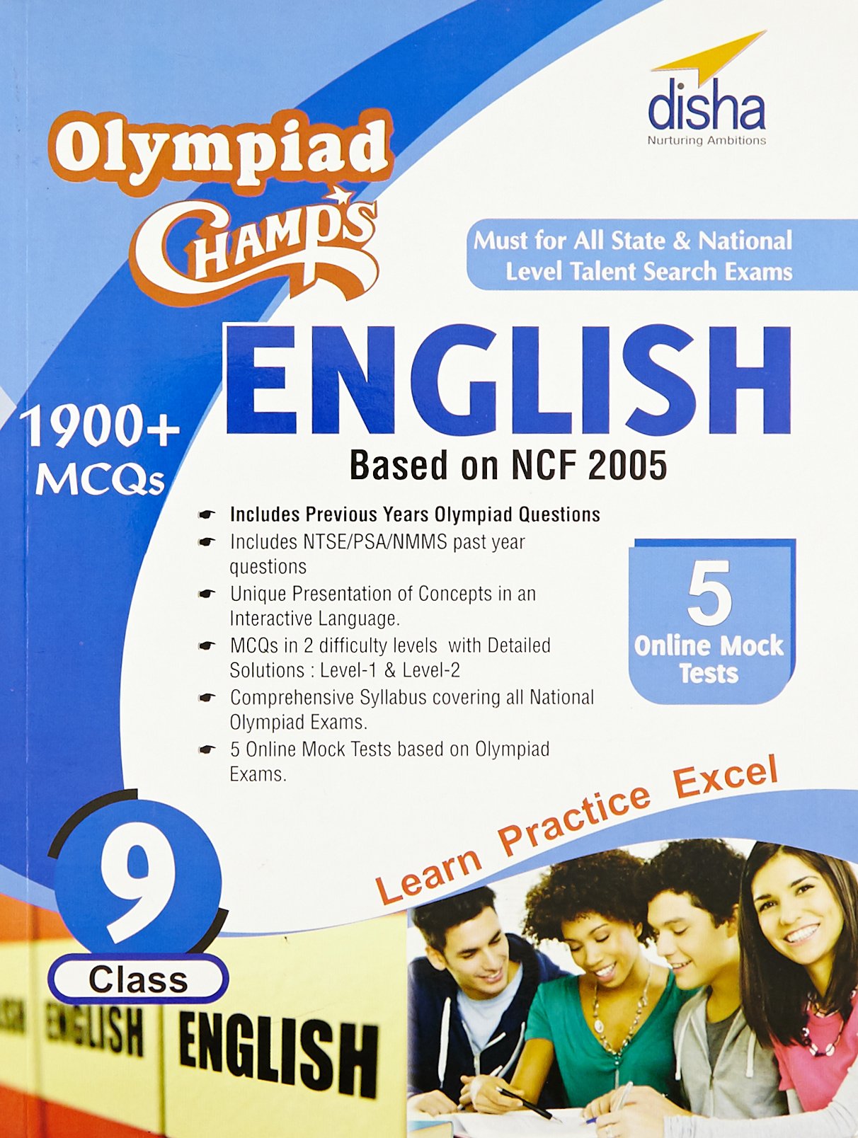 Olympiad Champs English  Class 9 With 5 Mock Online Olympiad Tests