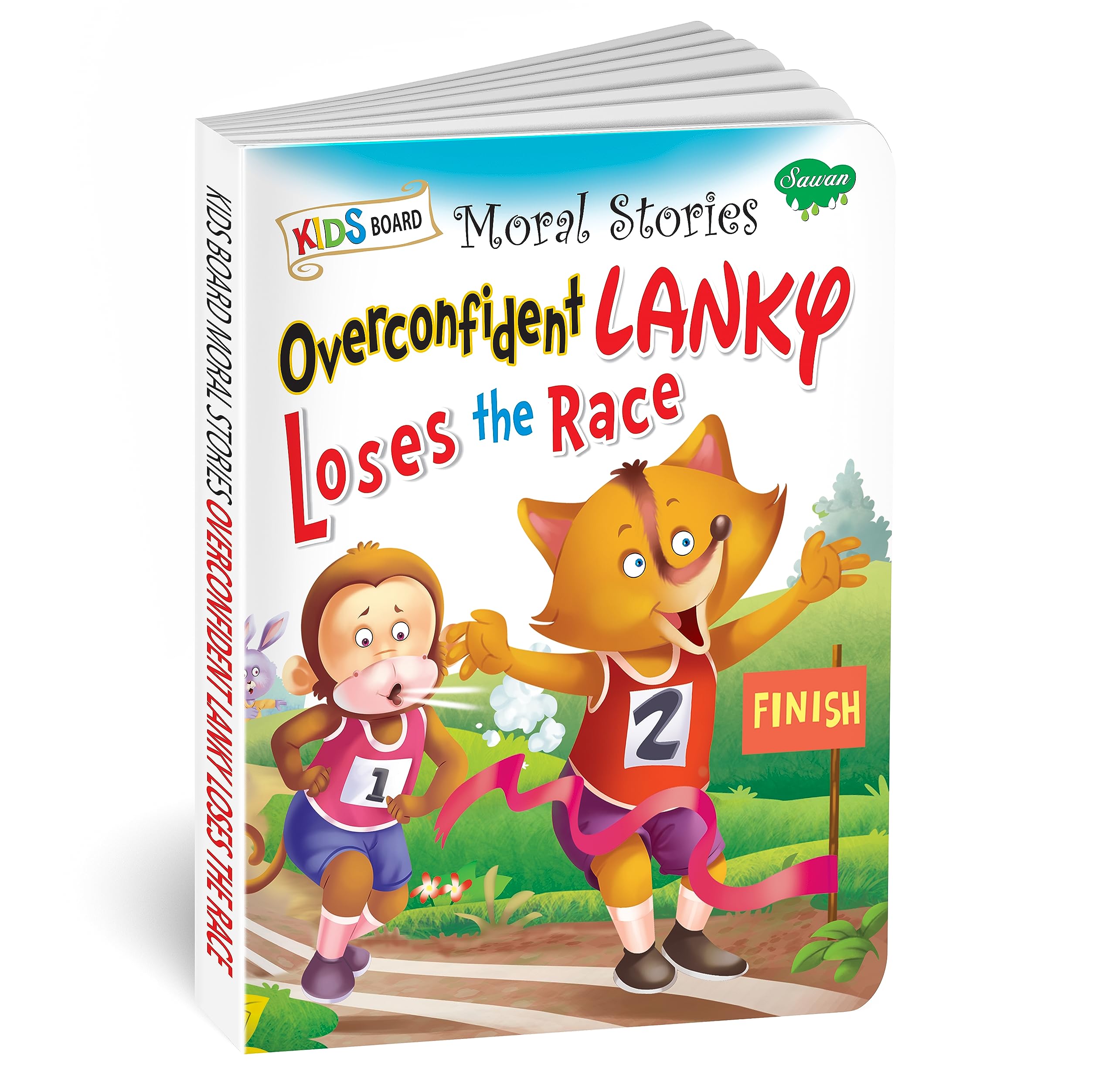 Overconfident Lanky Loses The Race | Kids Board Moral Story Book For Kids By Sawan