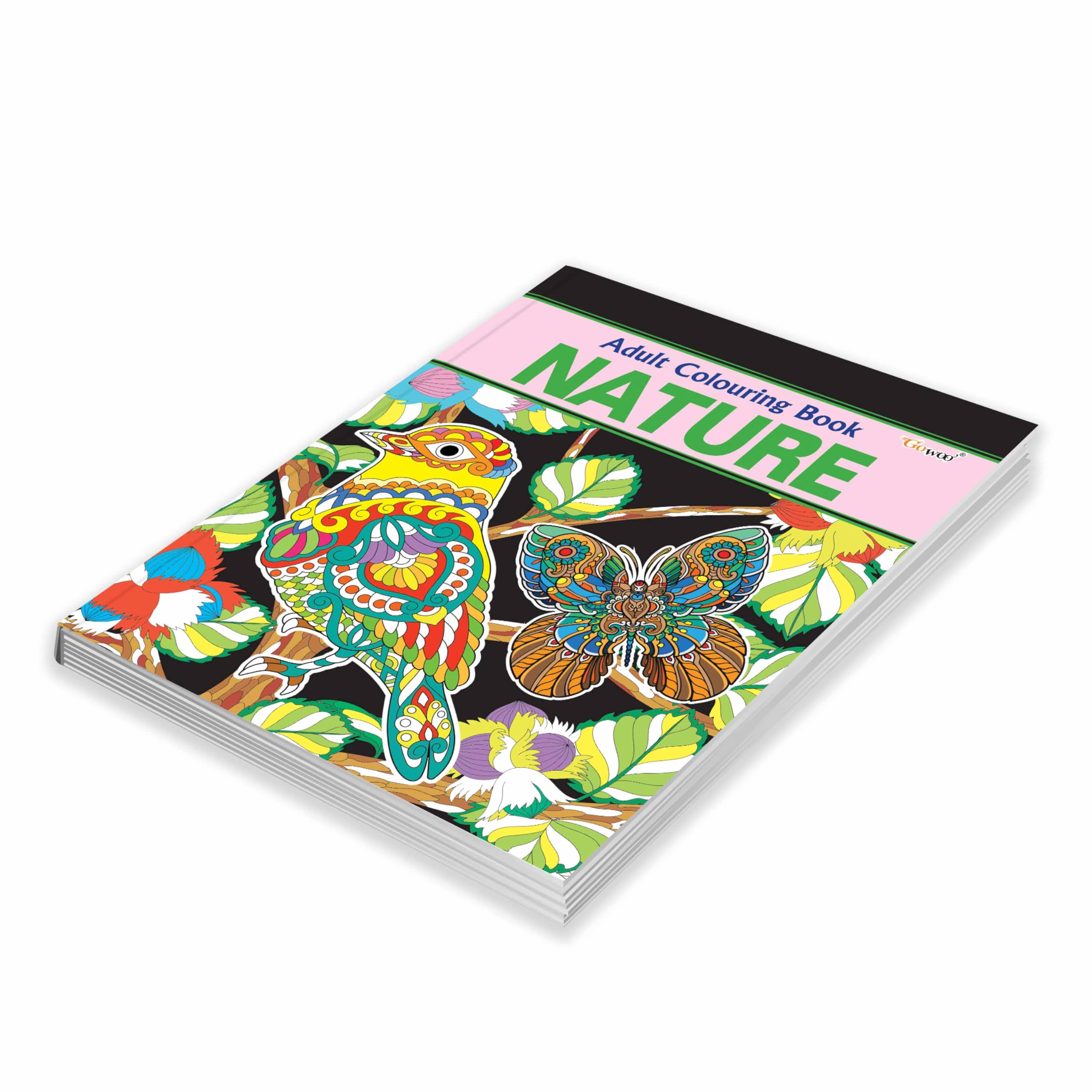 Nature  Adult Colouring Book : Art Book for Relaxation, Creative Nature Coloring book, Fun coloring book for adults and kids