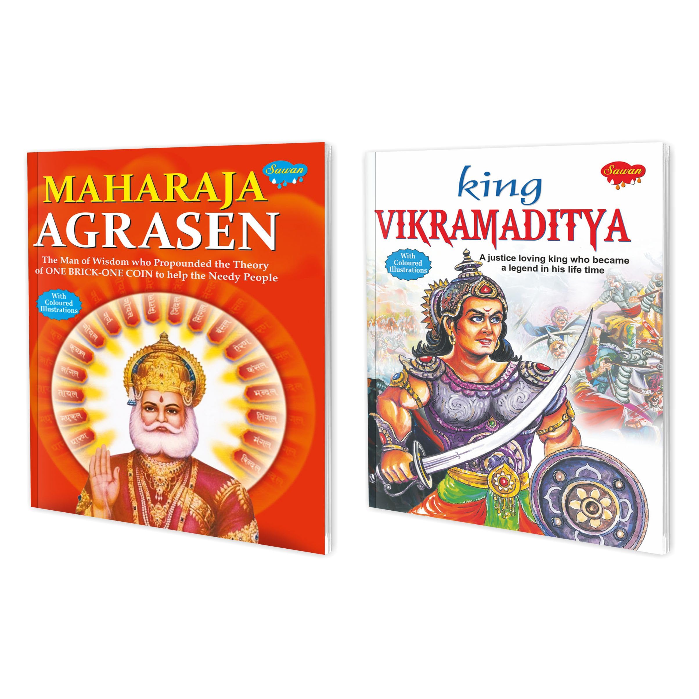 Set Of 2 Books | Children Story Books : Maharaja Agrasen And King Vikramaditya