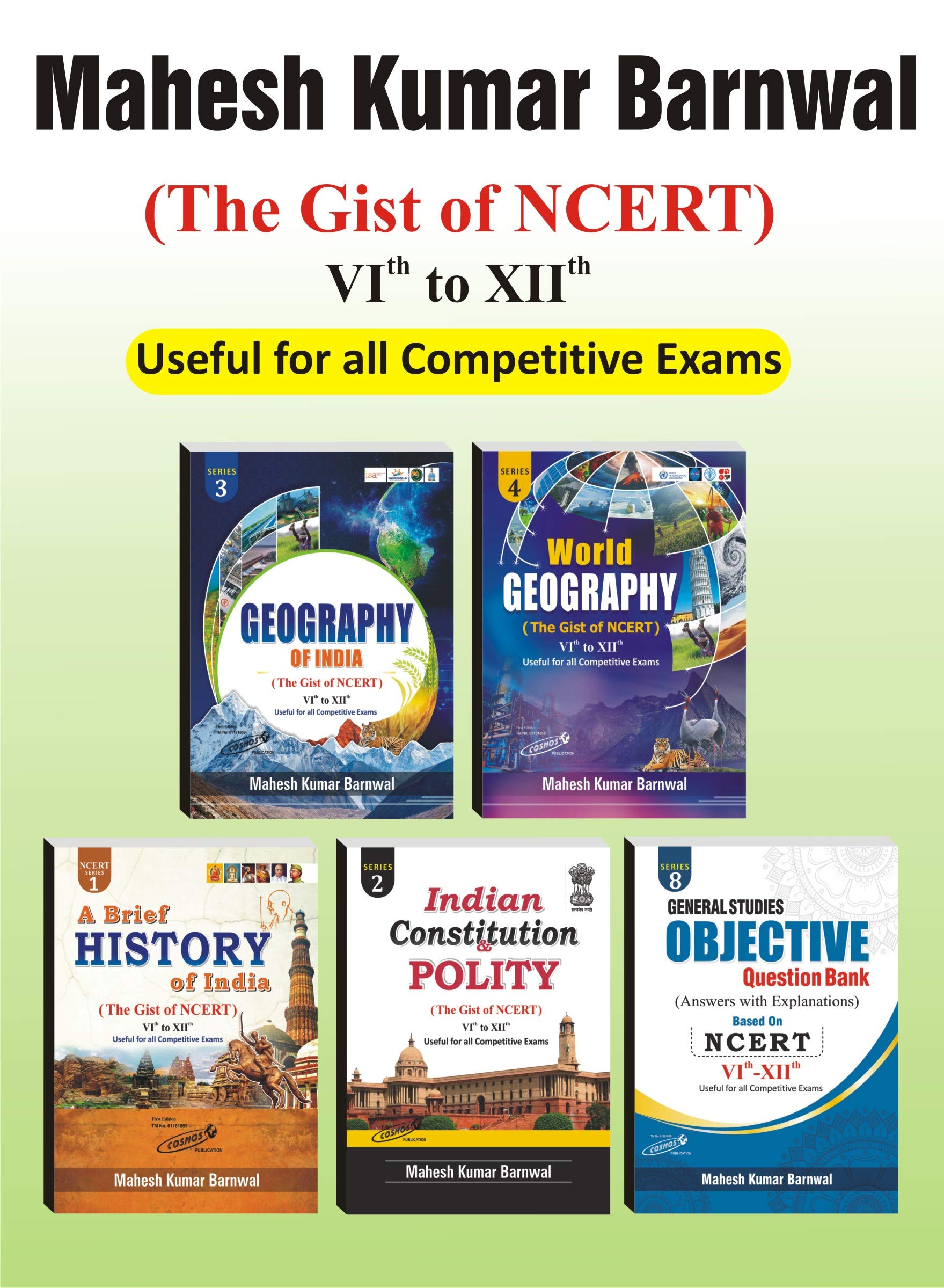 Mahesh Kumar Barnwal | N.C.E.R.T | English Medium | Combo Of 5 Books | Best Books For Competitive Exams