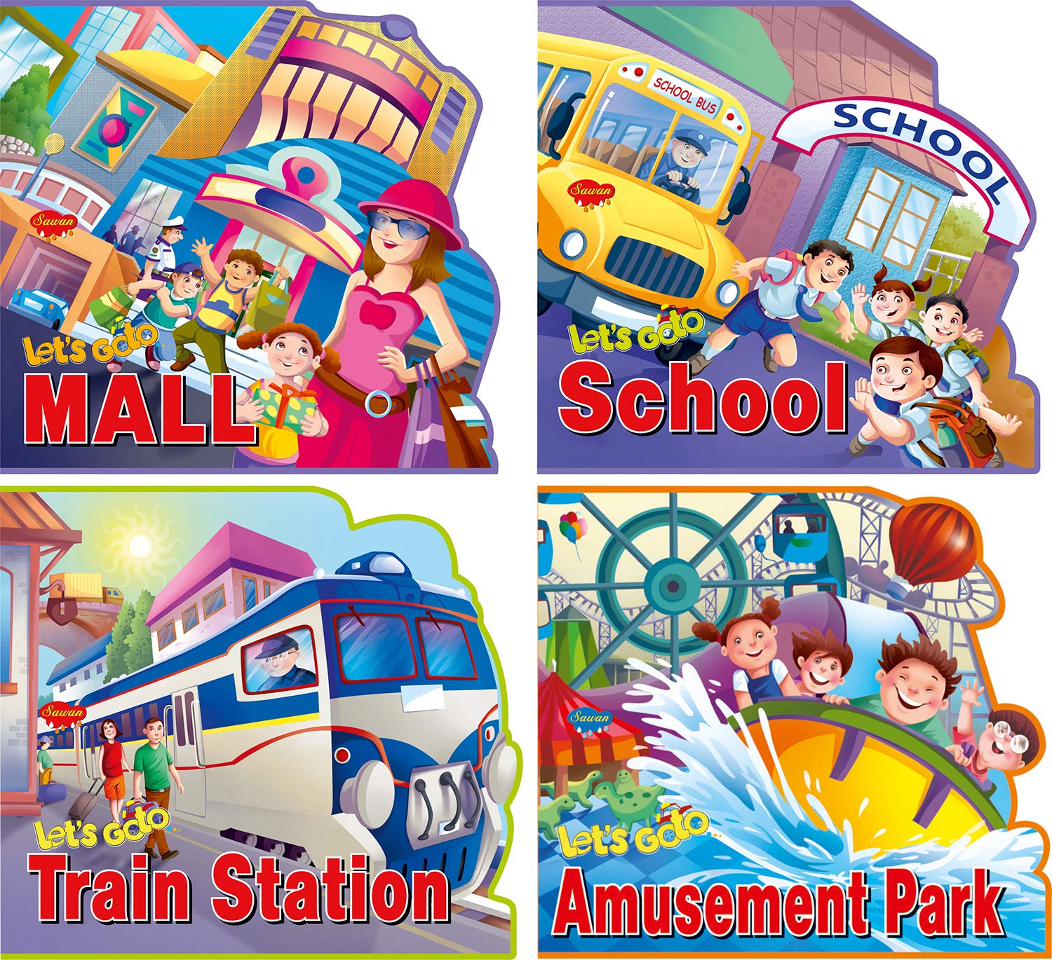 Magic Bath Books | Pack Of 4 Books (V2) | Super Jumbo Combo For Collecters And Library Learning Books