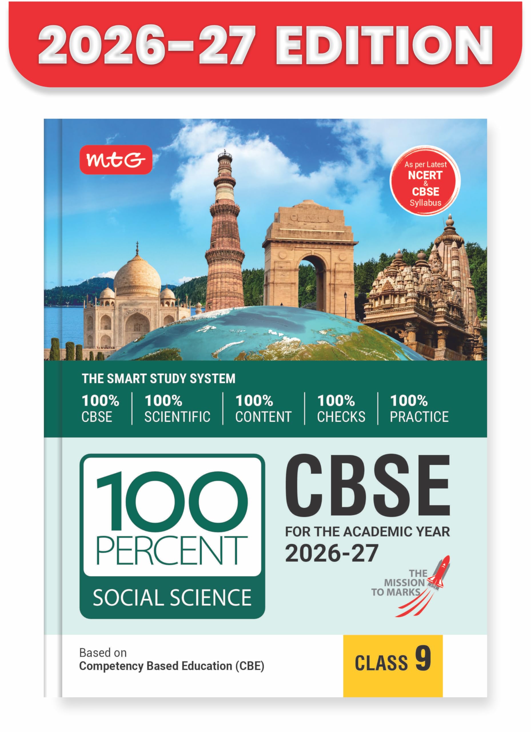 MTG 100 Percent NCERT & CBSE SocialScience Class 9 For 202627 Exam | As Per Revised NCERT Textbooks Syllabus | Theory, Concept