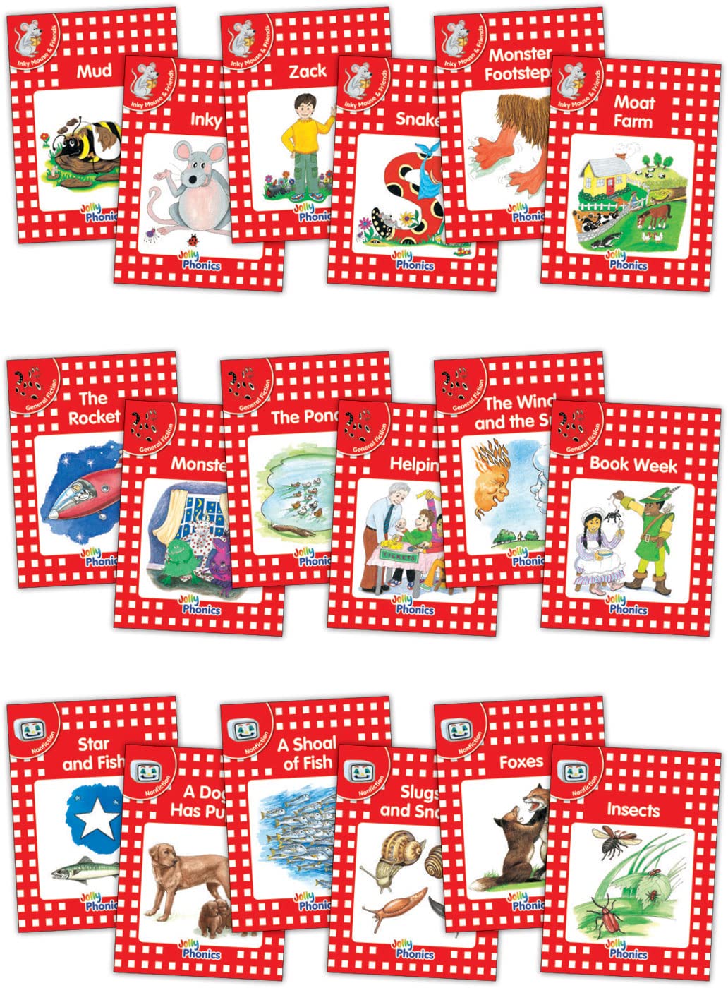 Jolly Phonics Readers, Complete Set Level 1: In Precursive Letters (British English Edition) (Jolly Readers)