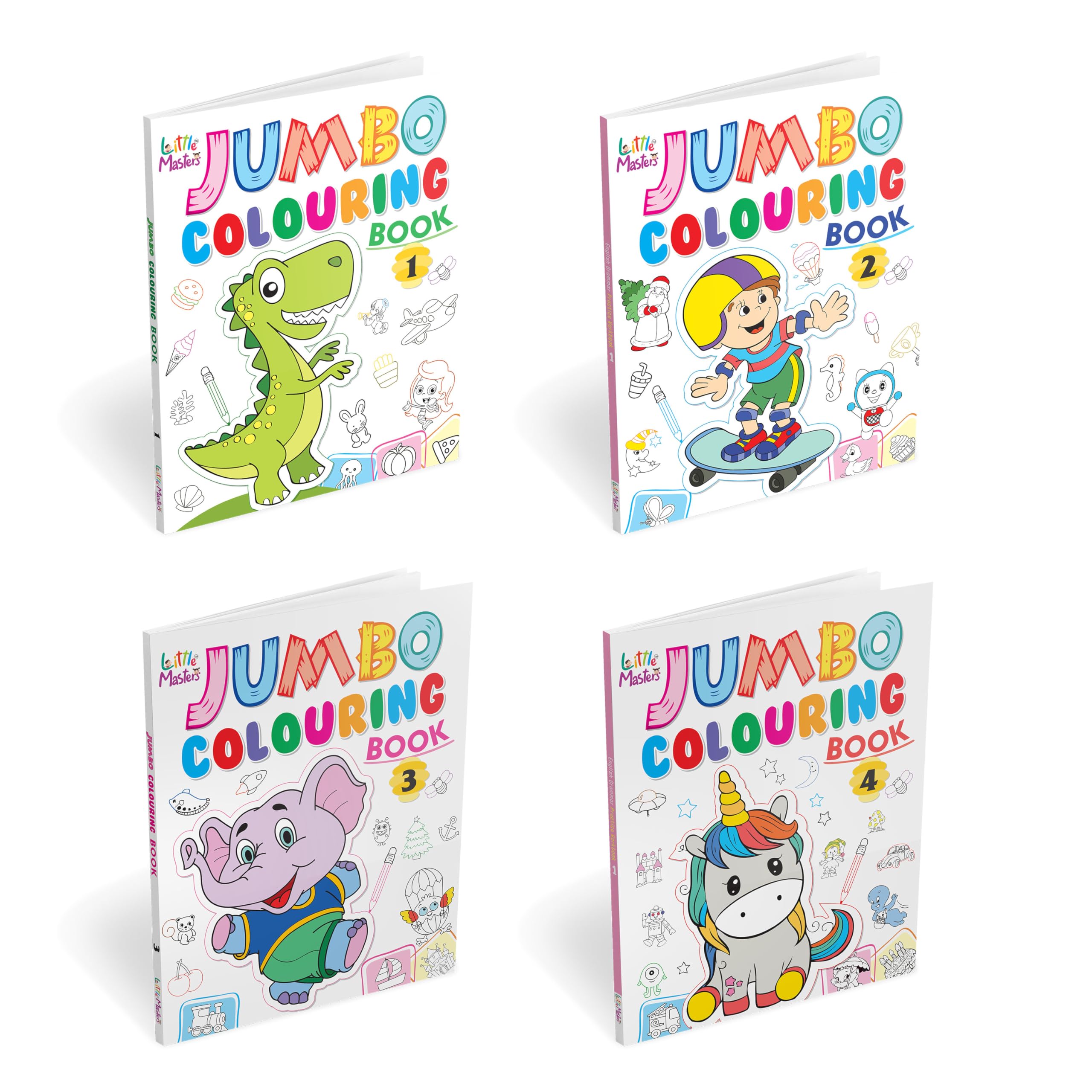 Jumbo Colouring Books | Early Learning ChildrenS Copy Colouring Book (Pack Of 4)