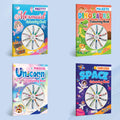 Magical Unicorn Colouring Book, Endless Space Colouring Book , Pretty Mermaid Colouring Book & Majestic Dinosaur Colouring Book 