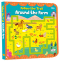 Board Book: Follow the Trail Around the Farm Activity Book for Children Age 35 Years