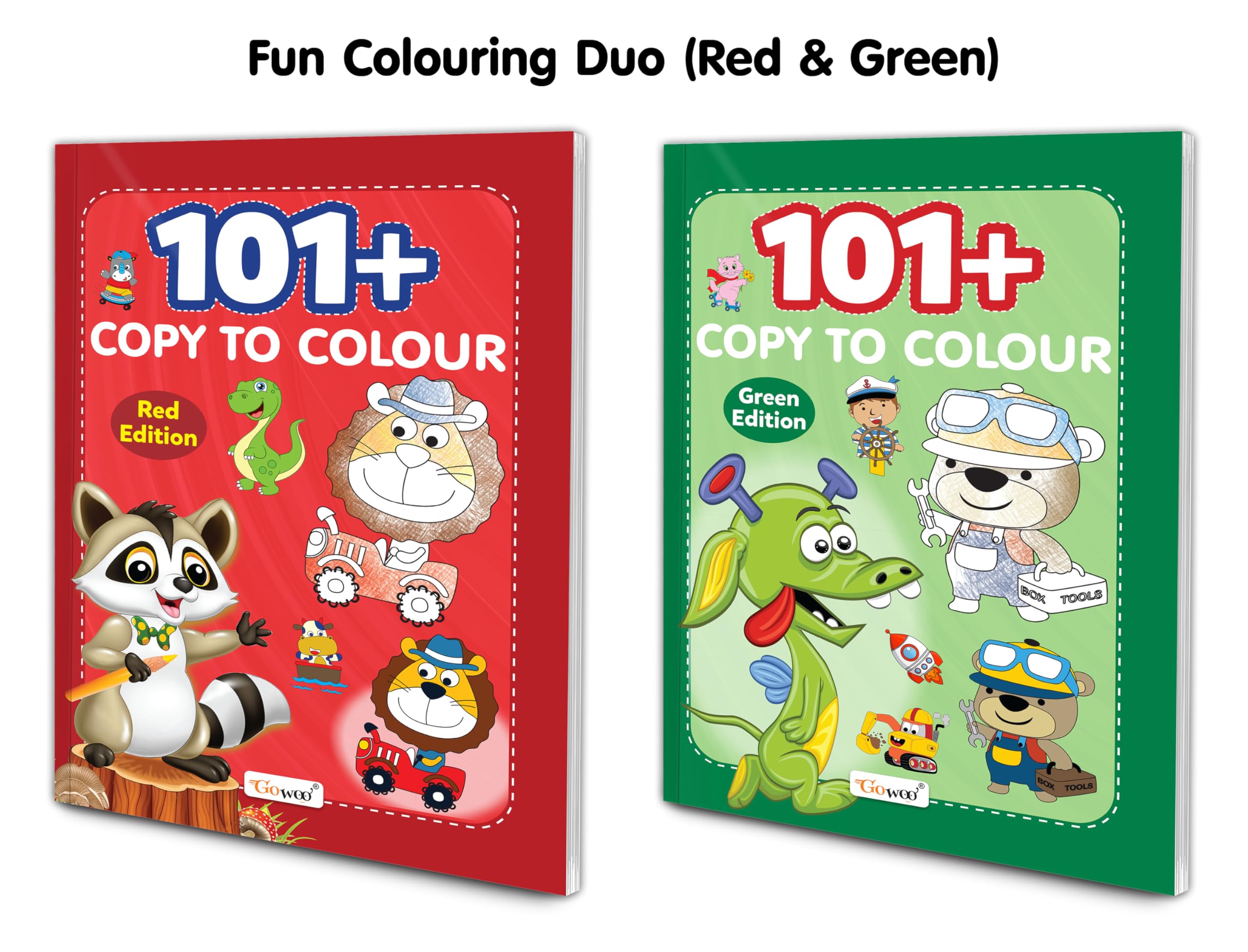 101+ Copy to Colour  Red & Green Edition : Vibrant Colouring Books for Preschool, Creative Expression for Chlidren, Engaging P