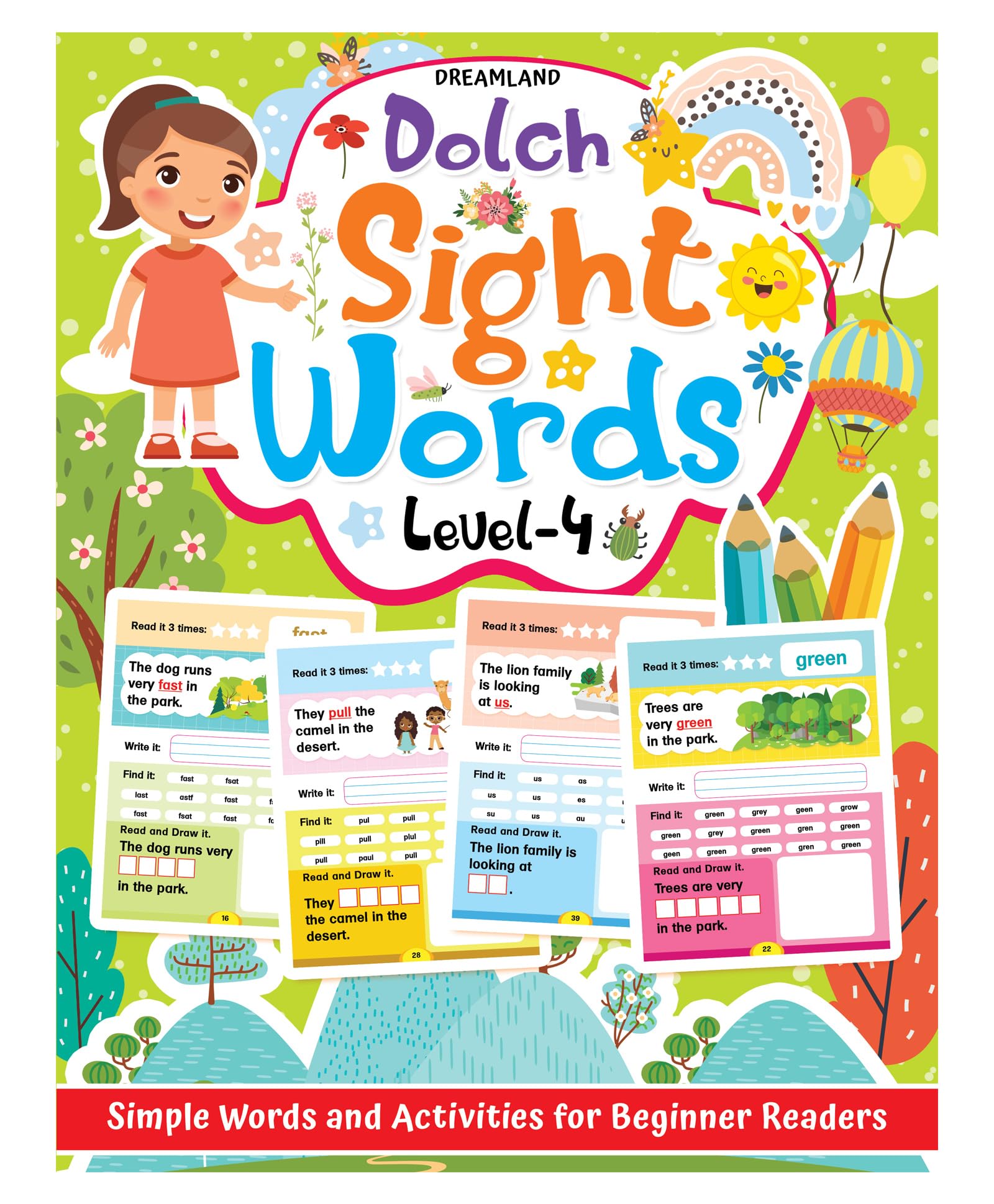 Dolch Sight Words Level 4 Activity Book For Kids Age 47 Years | Fun Reading, Writing, Tracing And Learning Activities | Early L