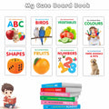 Pocket Books Set of ABC, Colours, Birds, Fruits, Farm Animals & Pets, Vegetables, Shapes and Numbers  Learning Board Book for T