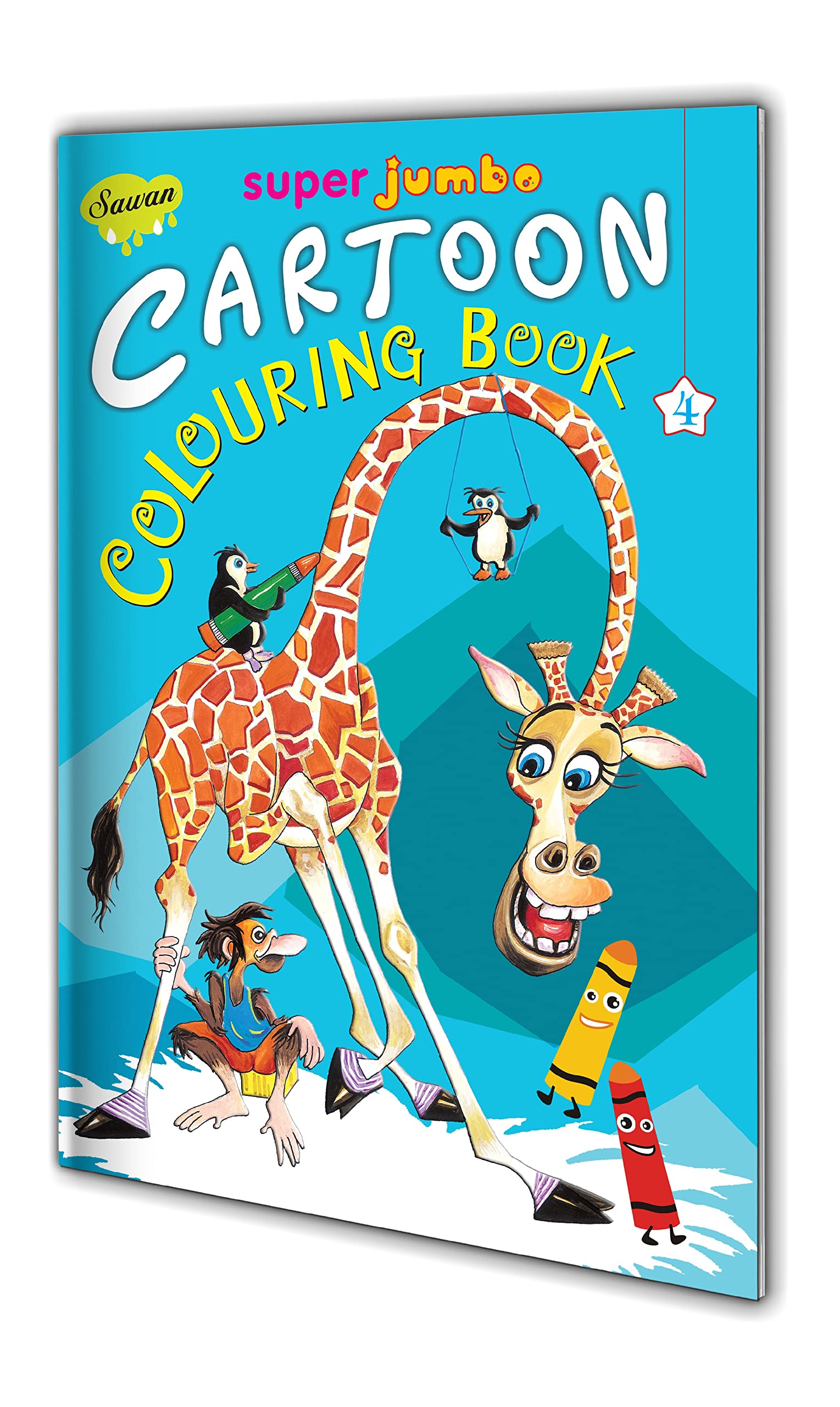 Super Jumbo Cartoon Colouring Book4 By Sawan