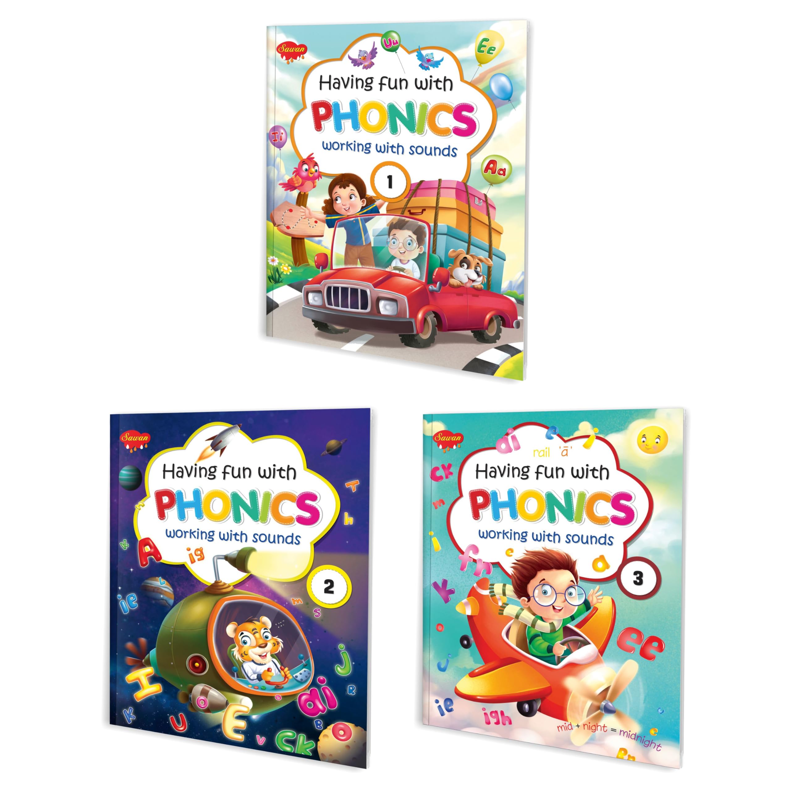 Set Of 3 Books, Having Fun With Phonics 1 , 2 & 3