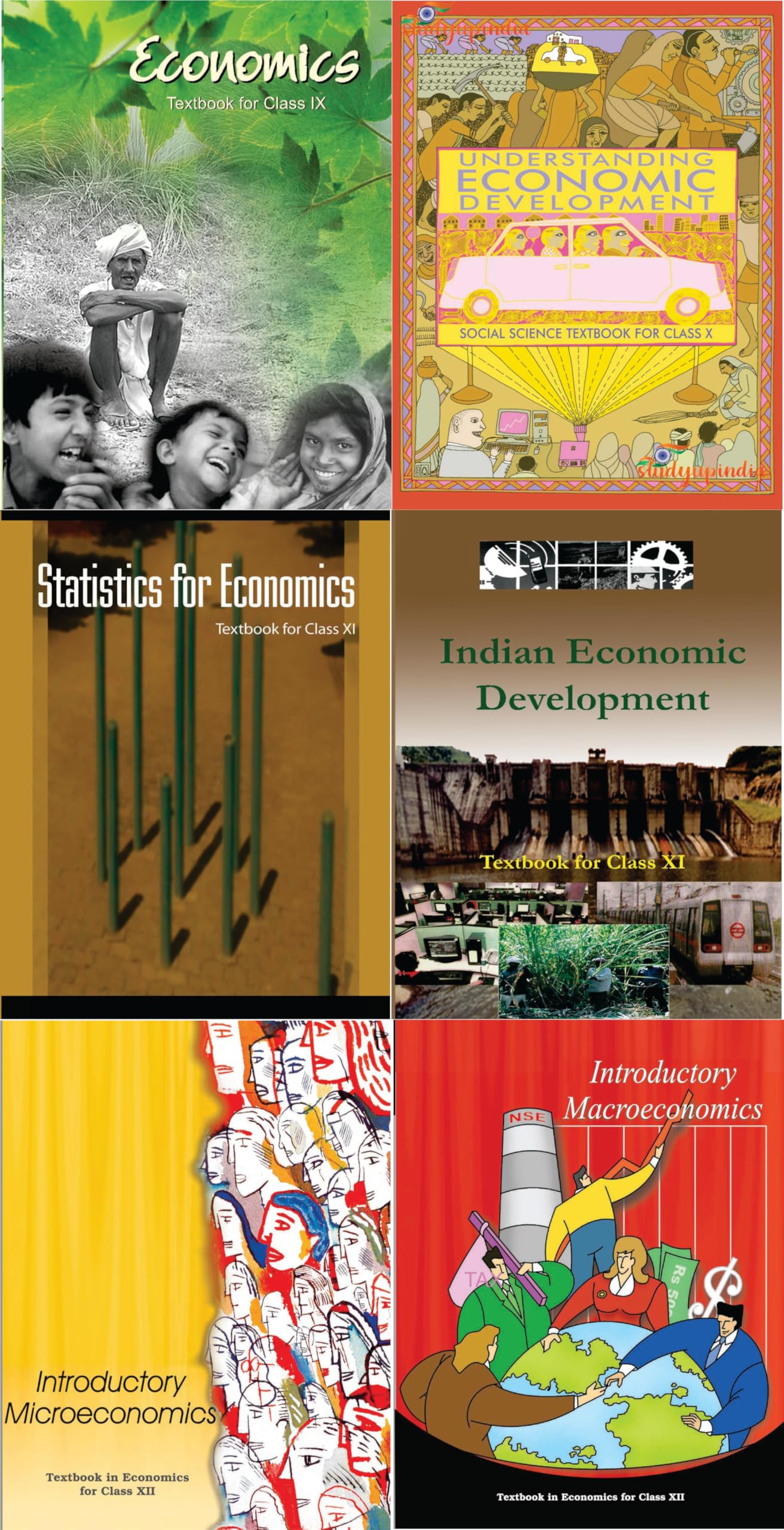 Ncert Economics Books Set Class 9 To 12 (English Medium  Binded Books)