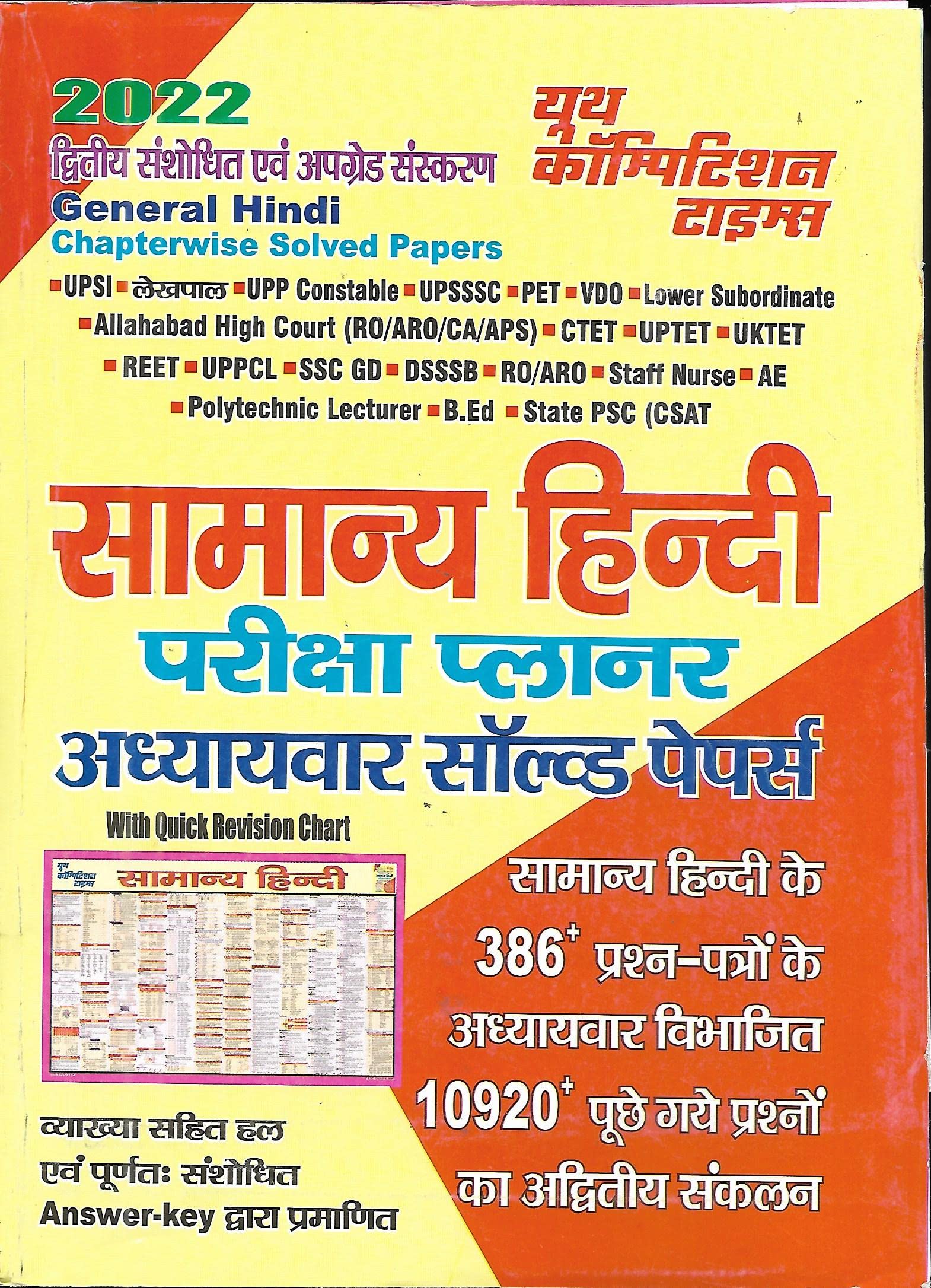     (General Hindi Chapterwise Solved Papers) UPSI/LEKHPAL/UPP/COSTABLE/UPSSSC/PET/VDO/LOWER SUBORDINATE/RO/ARO/CA/AP