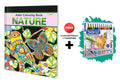 Nature  Adult Colouring Book with 12 Colour Pencils + 1 Sharpner : Coloring Book for Adults, Mindful Art Coloring, Creative Col