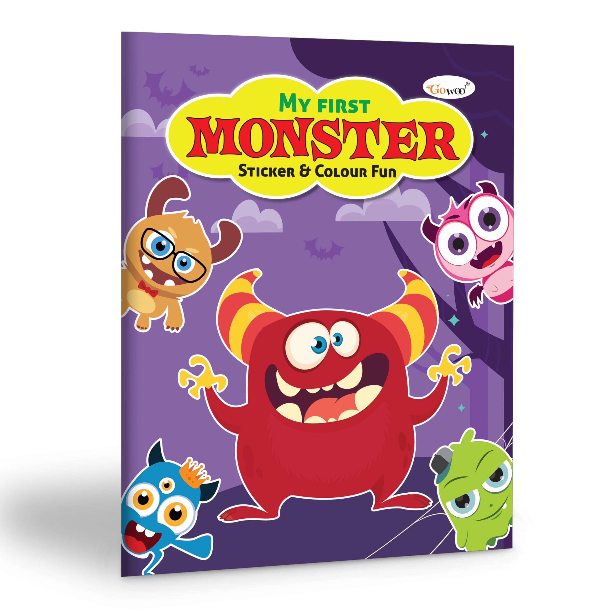 My First Monster Sticker and Colour Fun : Childrens Creative Coloring Book, Sticker Coloring book, Coloring Book for Children, K