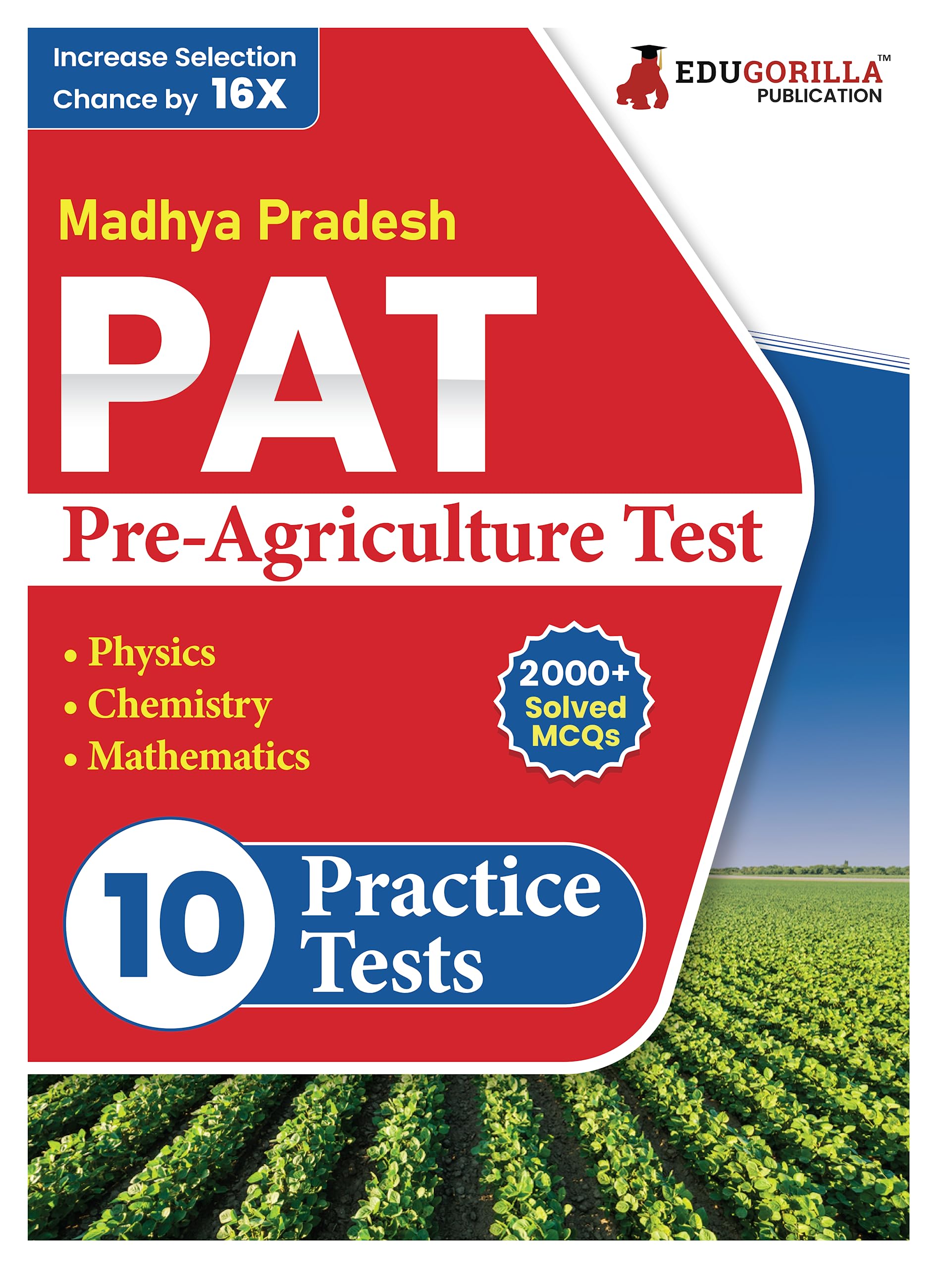 Mp Pat : Pre Agriculture Test Pcm Book (English Edition) 2024 | Physics, Chemistry And Mathematics | 10 Full Practice Tests With