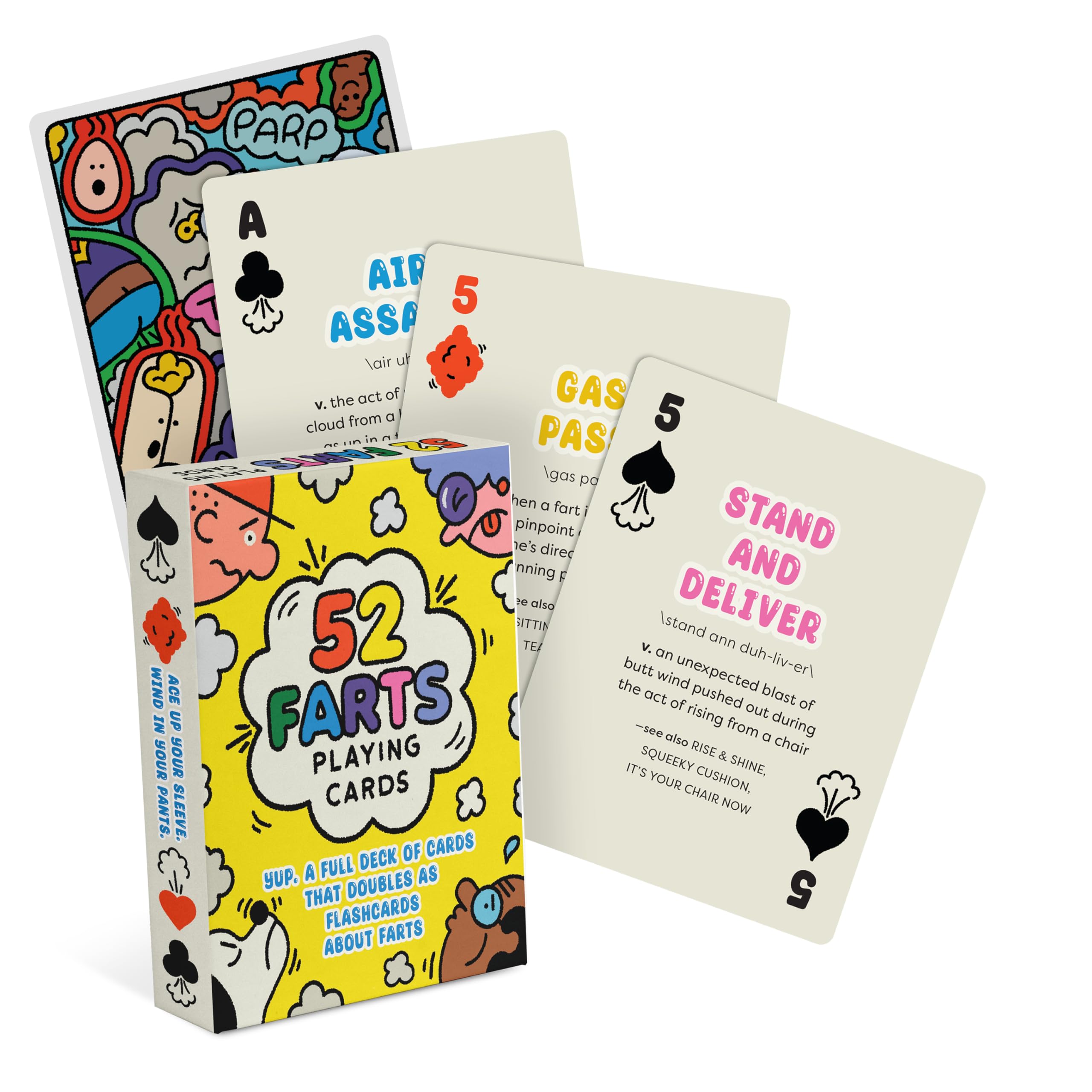 52 Farts Playing Cards: Yup, A Full Deck Of Cards That Doubles As Flashcards About Farts