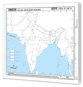 SMALL  100 INDIA POLITICAL OUTLINE MAP FOR SCHOOL | 100 TearOut Sheets for Mapping and Charting Practice
