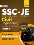Ssc 2023 : Junior Engineer Paper I  Civil Engineering  TopicWise Solved Papers 20082019 (Latest Paper Included 2020  2022) 
