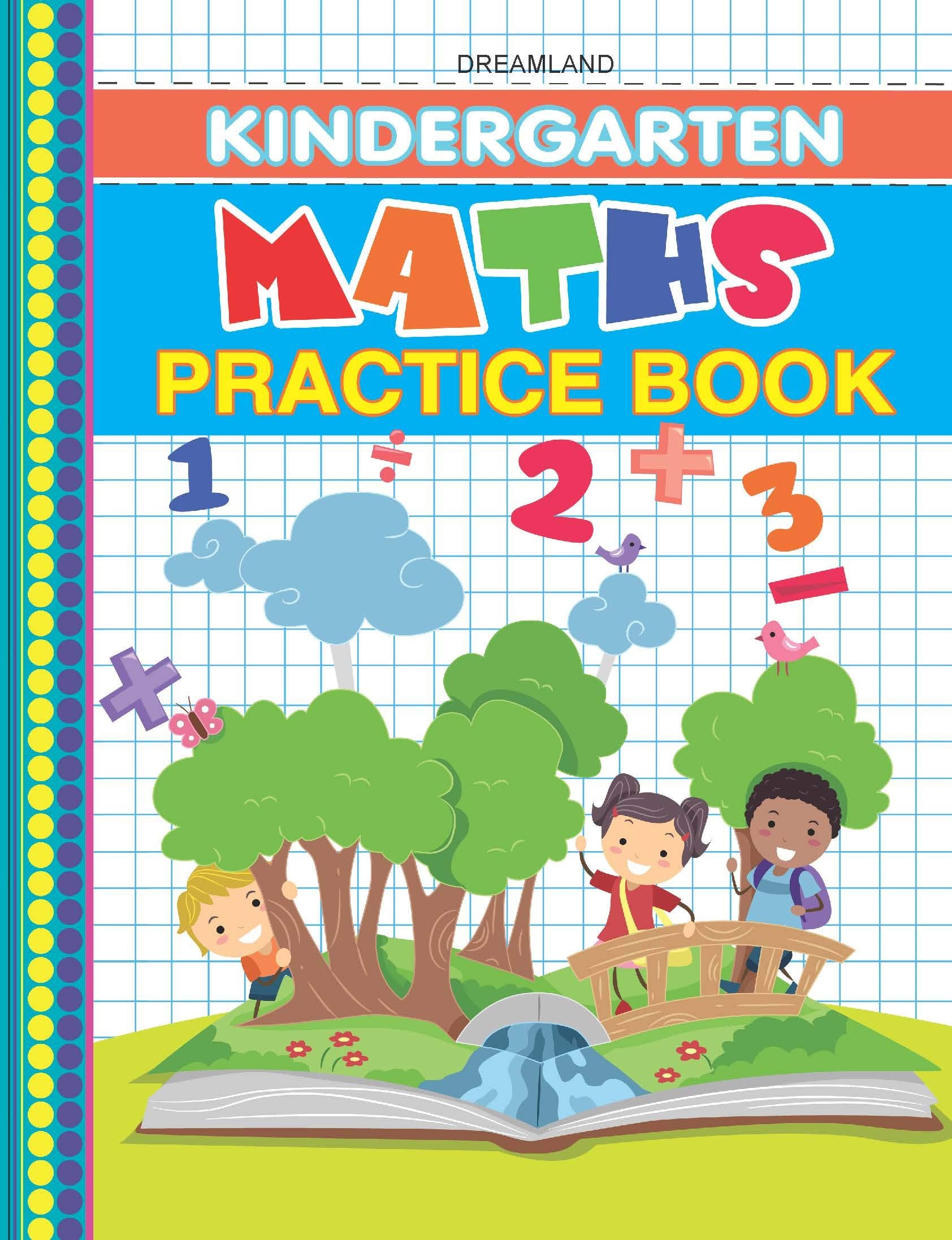Kindergarten Maths Practice Book for Kids Ages 25  Fun Early Learning Activity Book with Counting, Number Tracing, Shapes, Pat