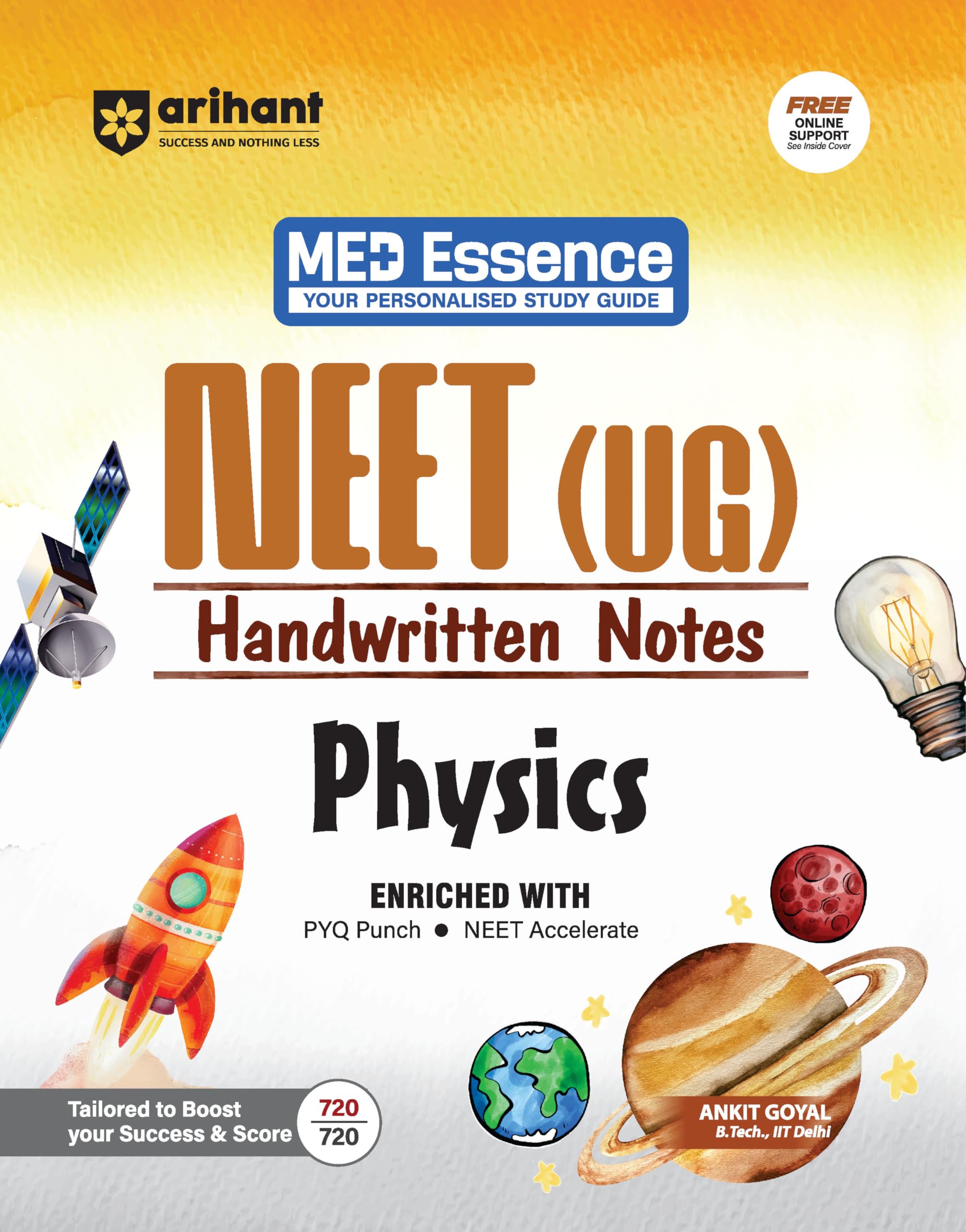 Arihant NEET (UG) Physics Handwritten Notes | Complete NEET Concentrate with PYQ Punch, MCQ Punch First and Only NEET Targeted H
