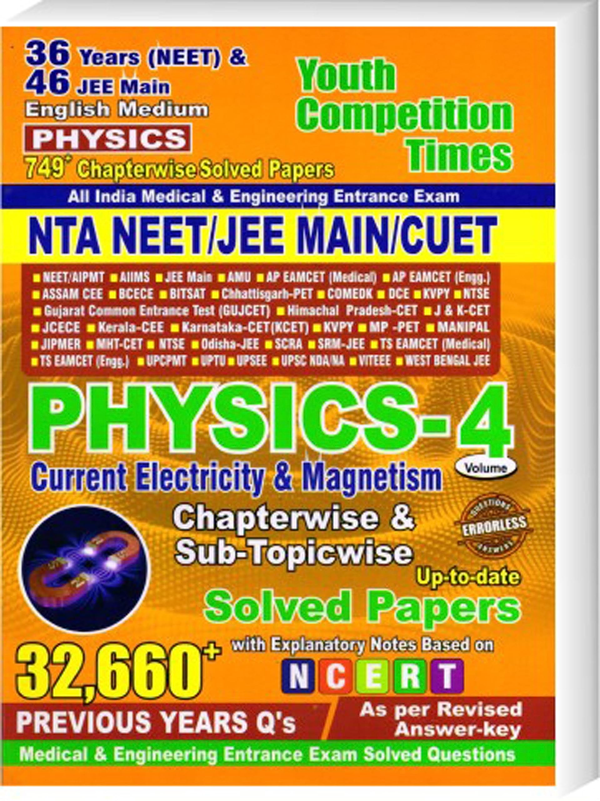Youth Competition Times NTA NEET | JEE MAIN | CUET PHYSICS Current Electricity & Megnetism Volume  4