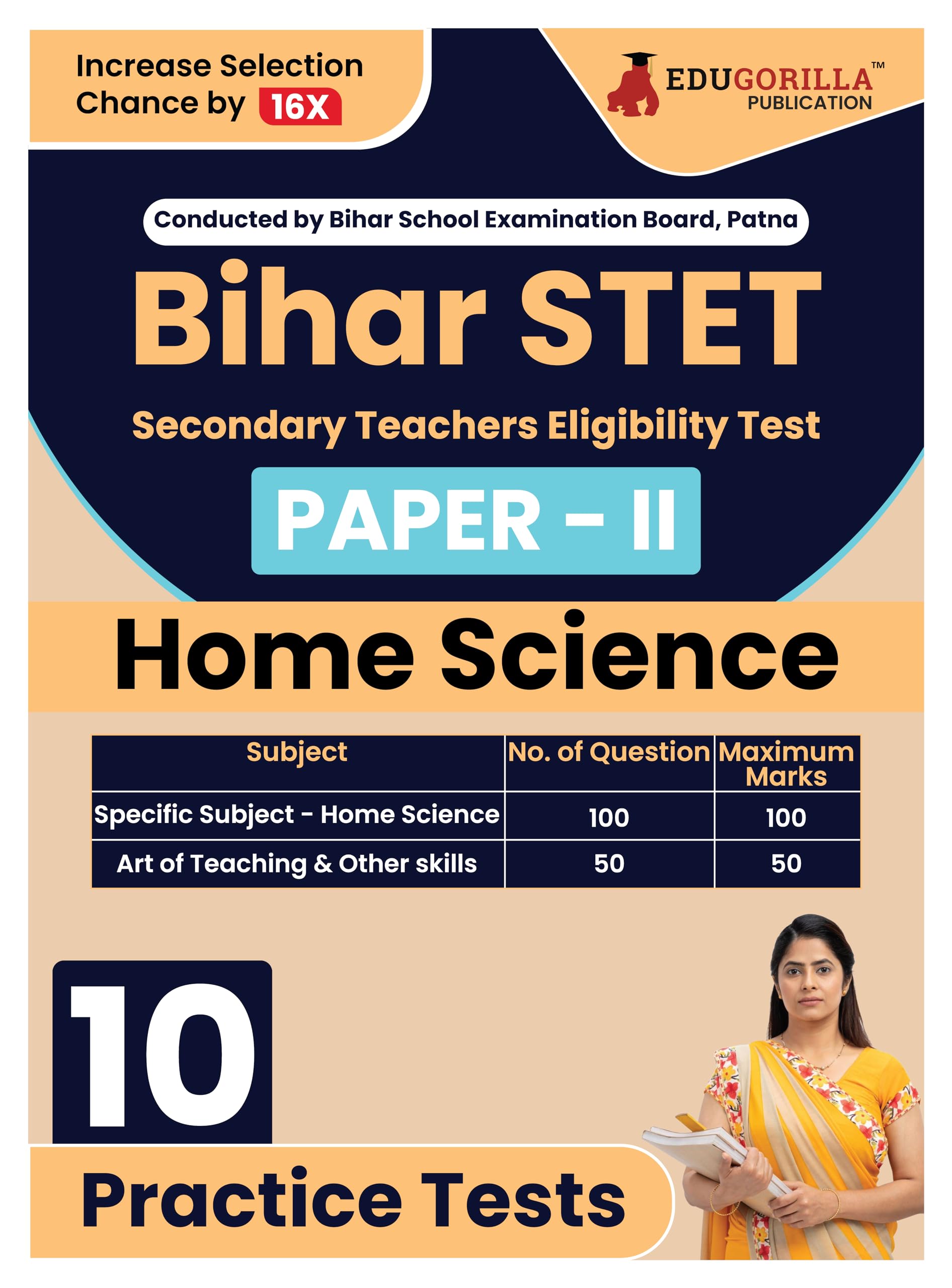 Bihar Stet Paper Ii : Home Science 2024 | Higher Secondary (Class 11 & 12)  Bihar School Examination Board (Bseb)  10 Practice