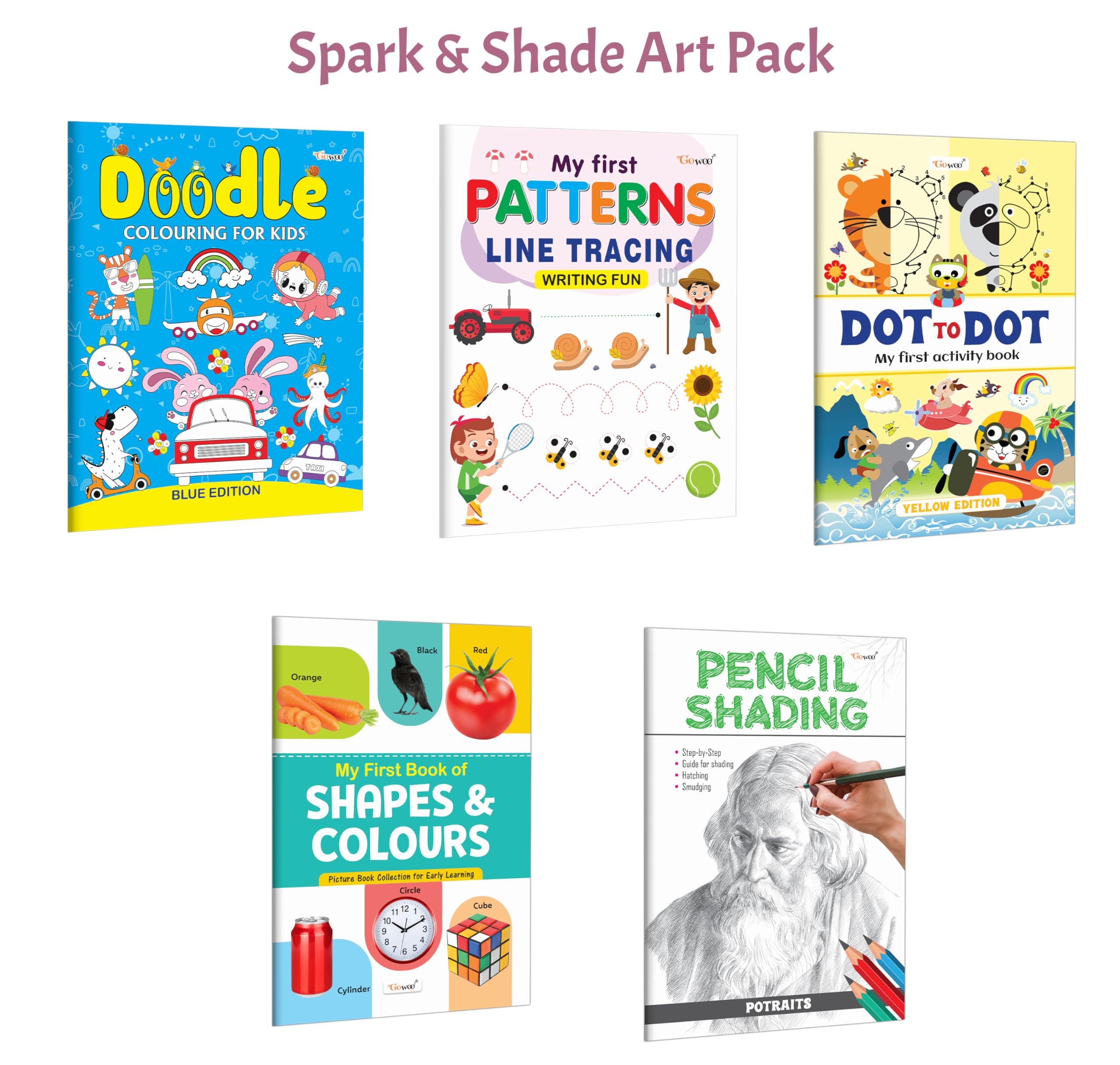 DOODLE COLOURING FOR KIDS  BLUE EDITION, My First Line Tracing Patterns Writing Fun and more : Doodle drawing book, tracing pr