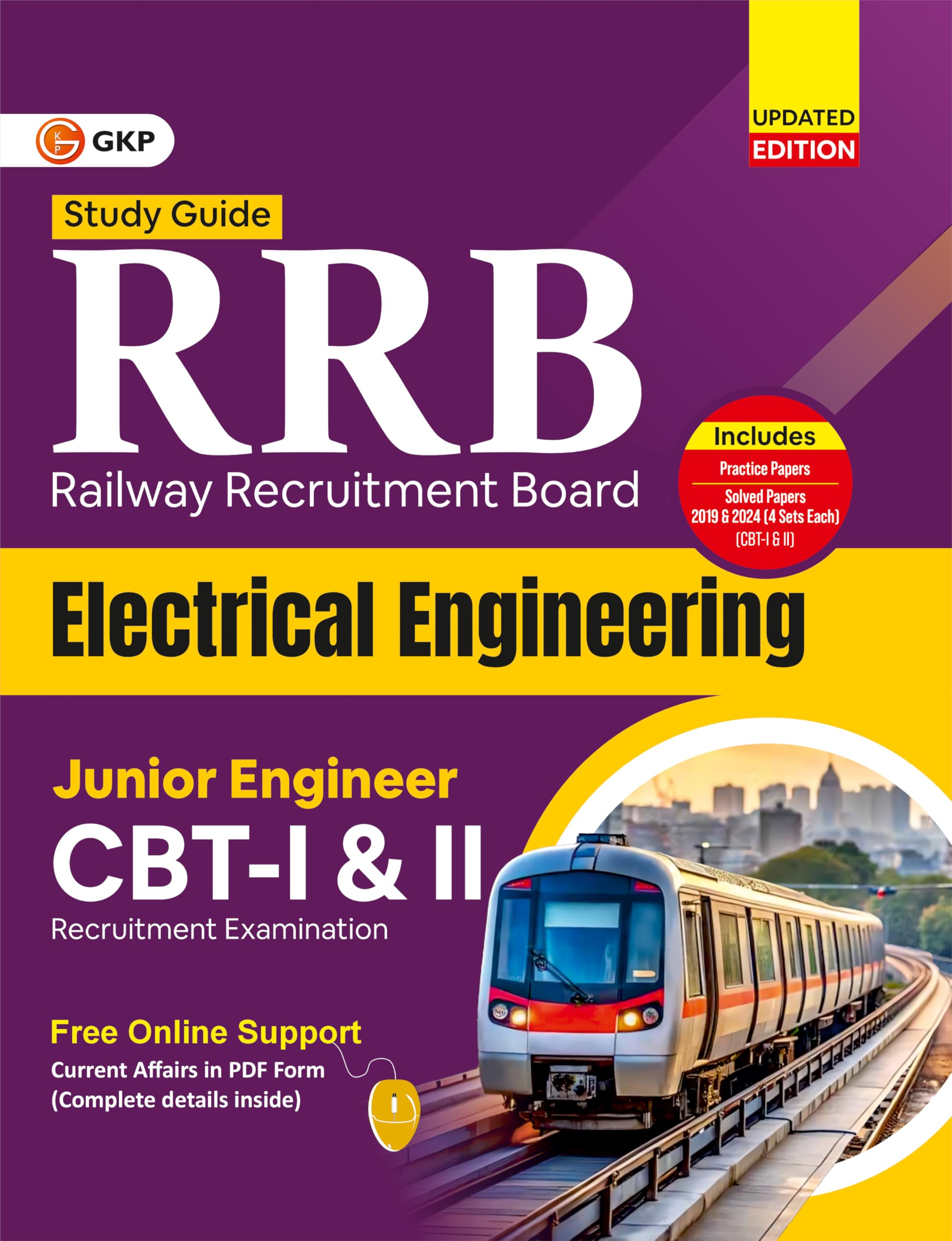 GKP RRB JE 202526 Electrical Engineering Guide | CBTI (NonTechnical) & CBTII (Technical) | Practice Papers + 2019 & 2024 Sol