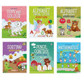 Brain Booster Activity Book Set (Set of 6 Books) (Colourful Pages)  3 Years to 5 Years Old  Mathematics, Sorting, Copy and Col
