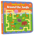Board Book: Follow the Trail Around the Jungle Activity Book for Children Age 35 Years