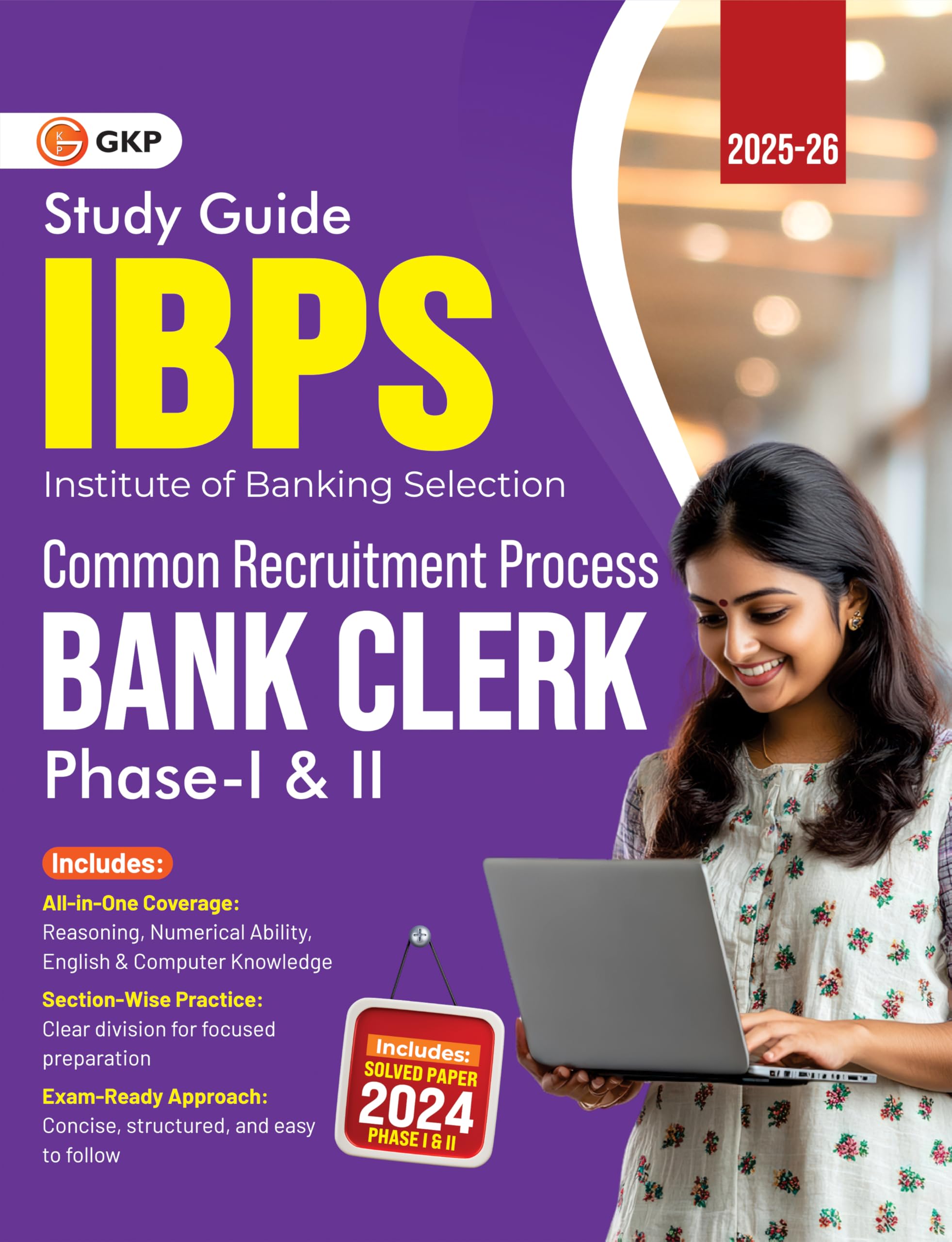 GKP IBPS 2025 : Bank Clerk  Guide (Phase I & II)