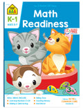 School Zone Math Readiness Workbook: 64 Pages, Kindergarten, 1st Grade, Telling Time, Counting Money, Addition, Subtraction, Age