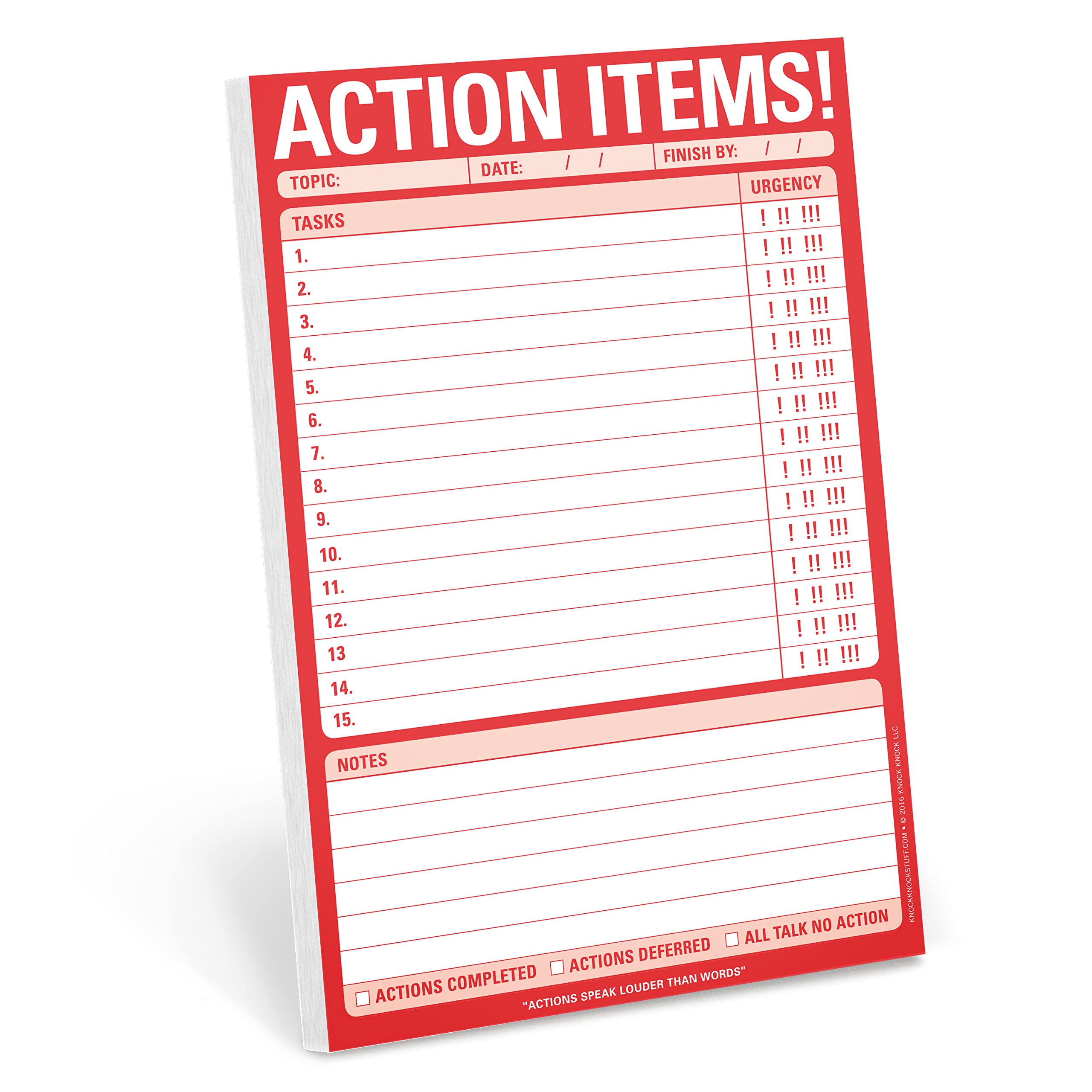 Knock Knock Action Items! Knock Knock Pad