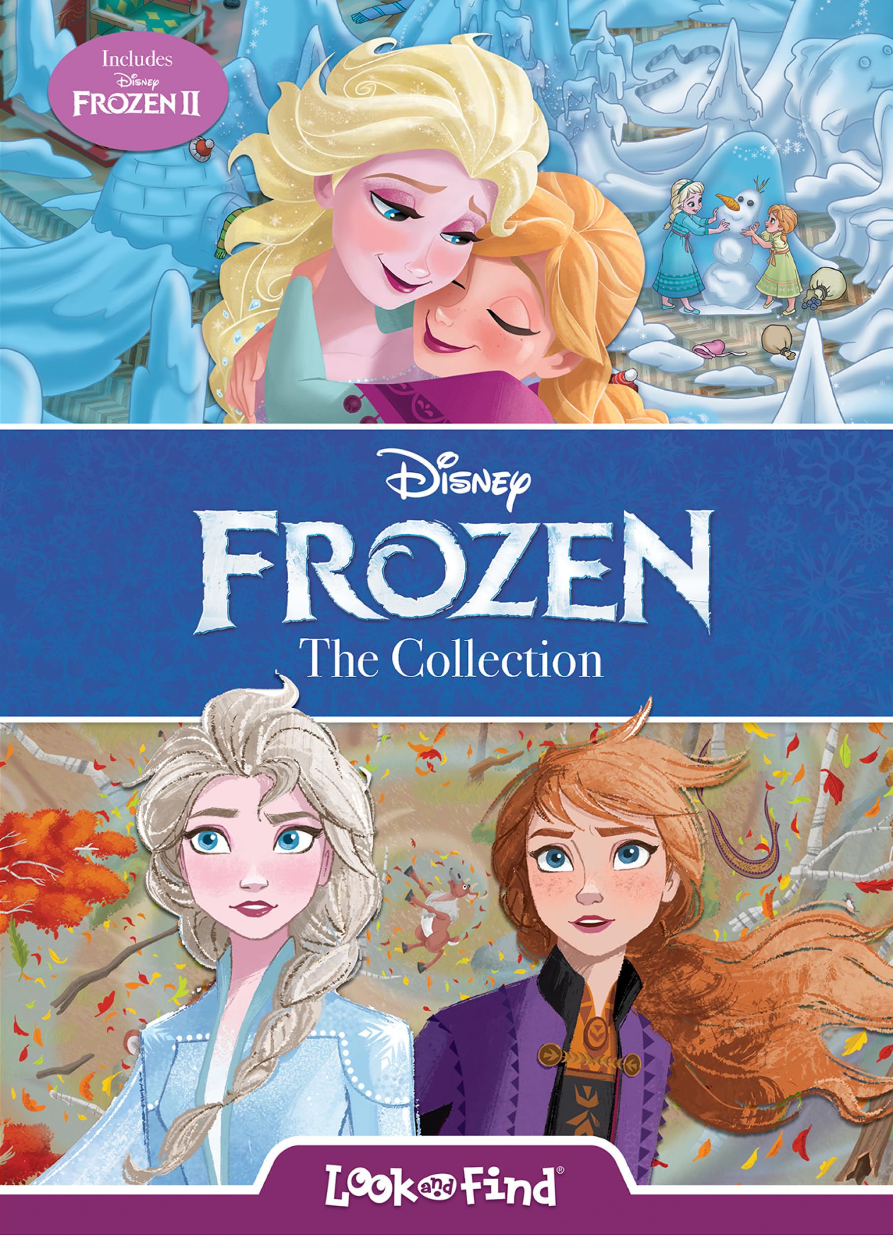 Disney Frozen Elsa, Anna, Olaf, and More!  Look and Find Collection  Includes Scenes from Frozen 2 and Frozen  PI Kids