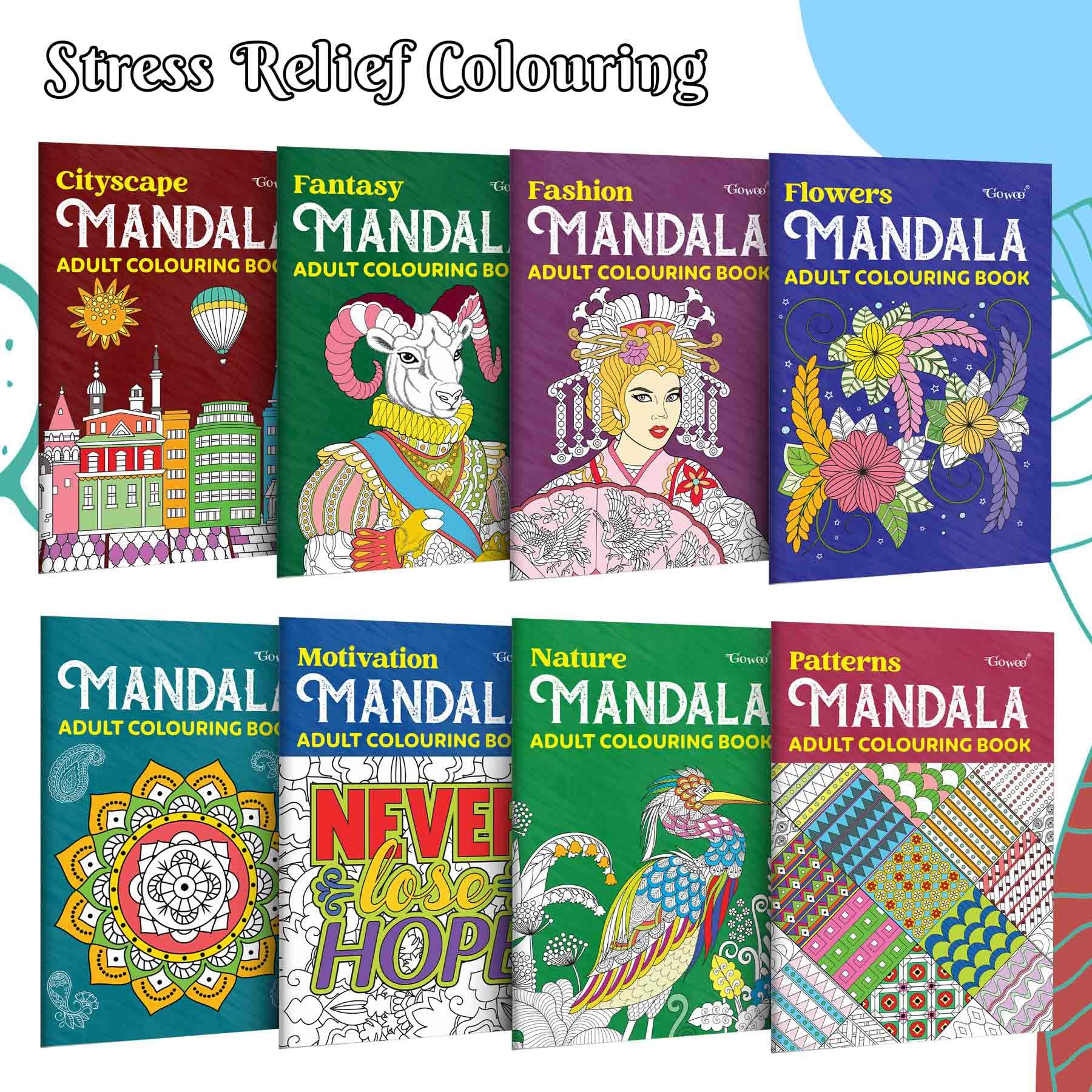 Flower, Motivation, Nature  Mandala Adult Colouring Book and More  Nature Mandala Workbook, Motivational Colouring Mandalas, B