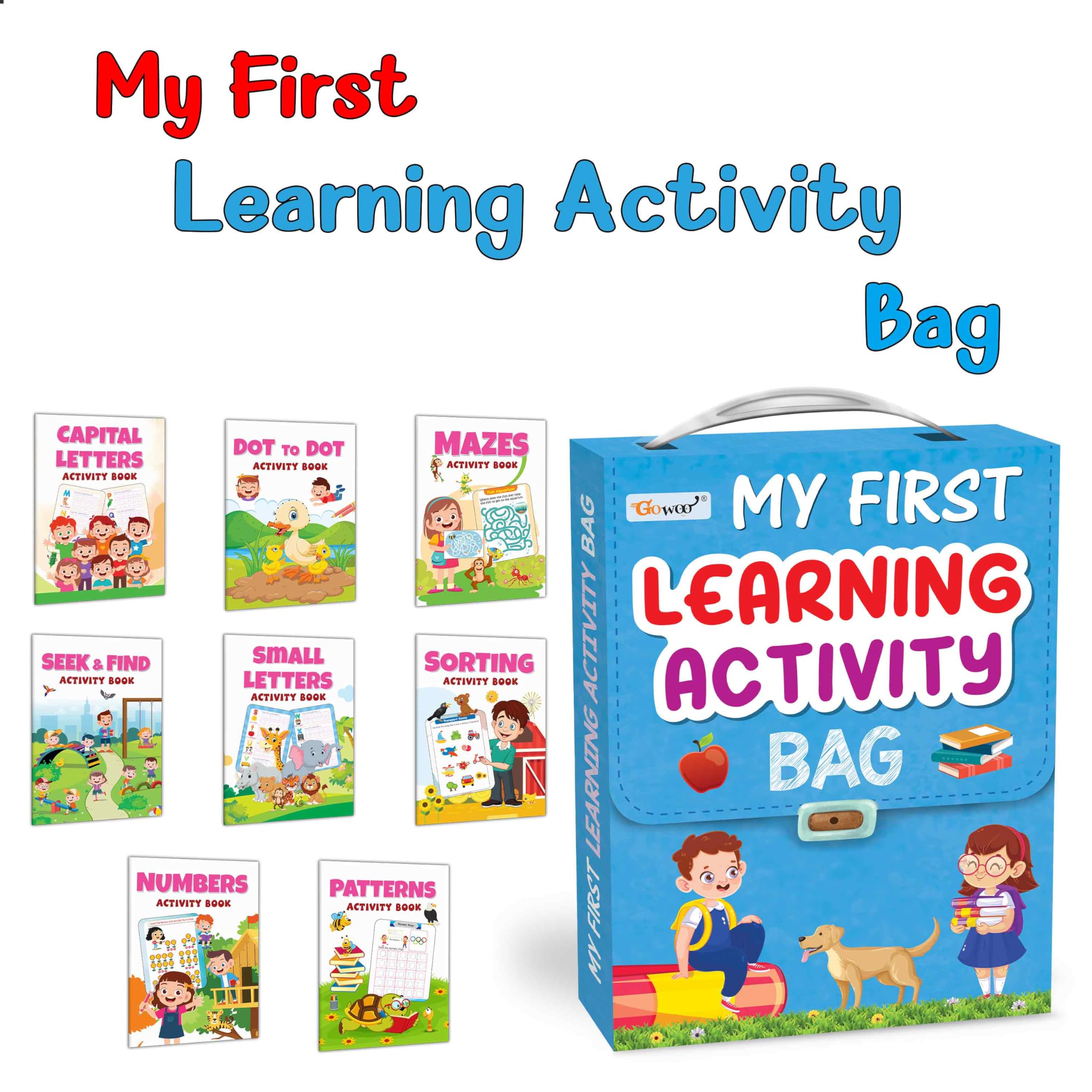 My First Picture Activity Library Bag : Learning book for kids, Children learning activity book, Educational picture books with 