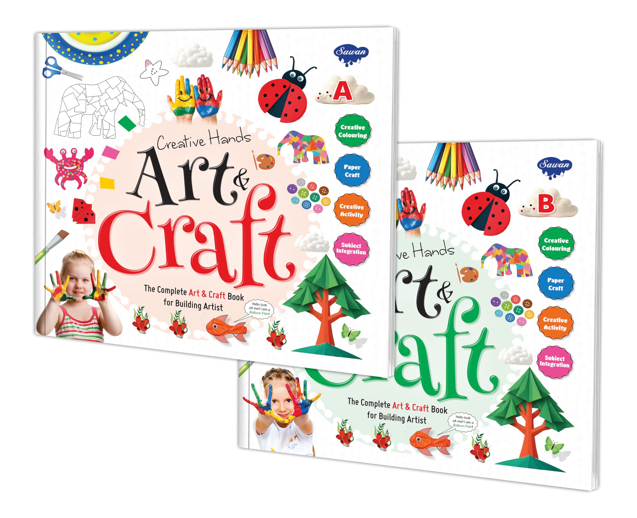 Gift For Kids Boy And Girl | Pack Of 2 Art And Craft Book With Material
