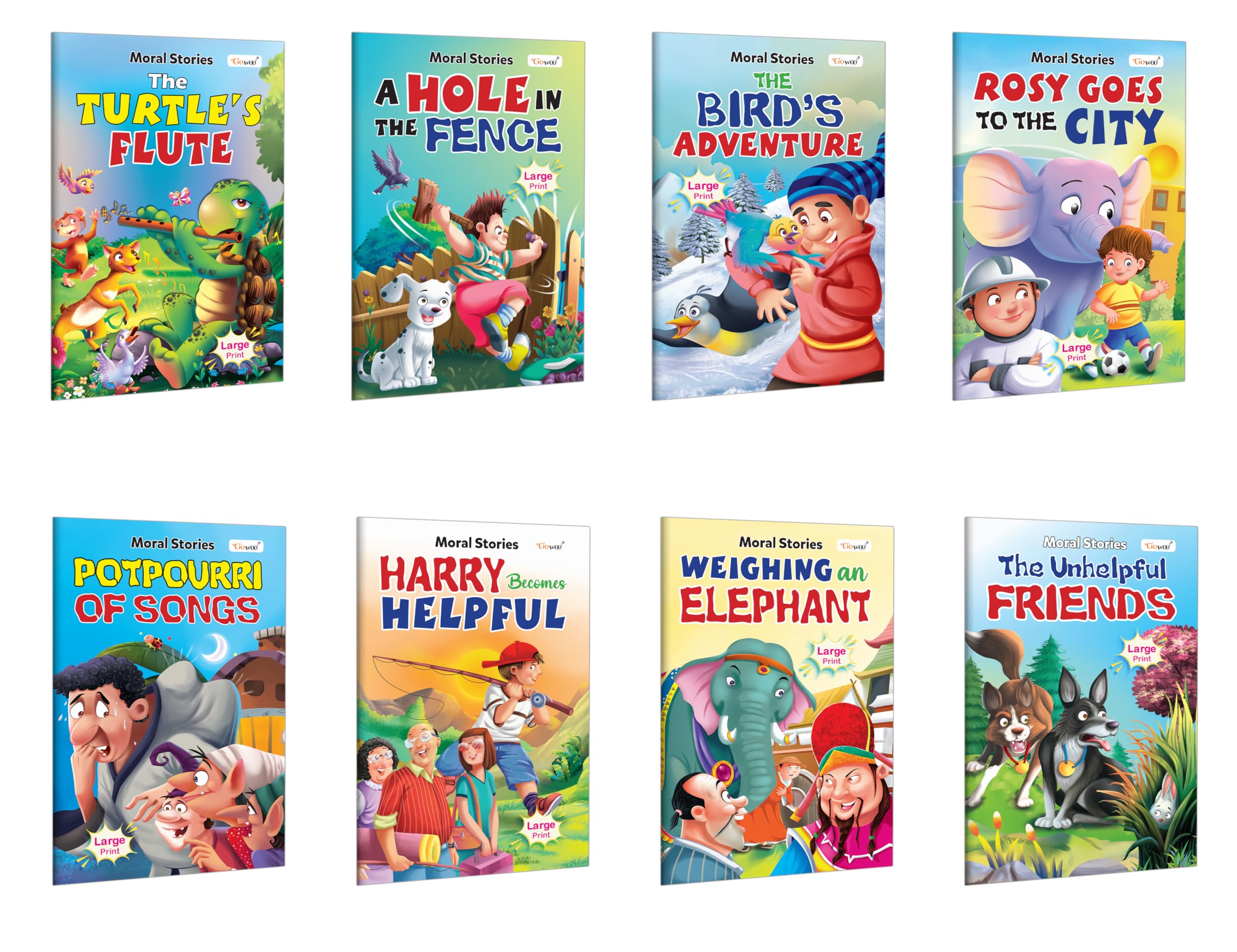 Turtle Flute, A Hole In The Fence, The BirdS Adventure, Rosy Goes To The City and more  Moral Stories : English storybooks, 