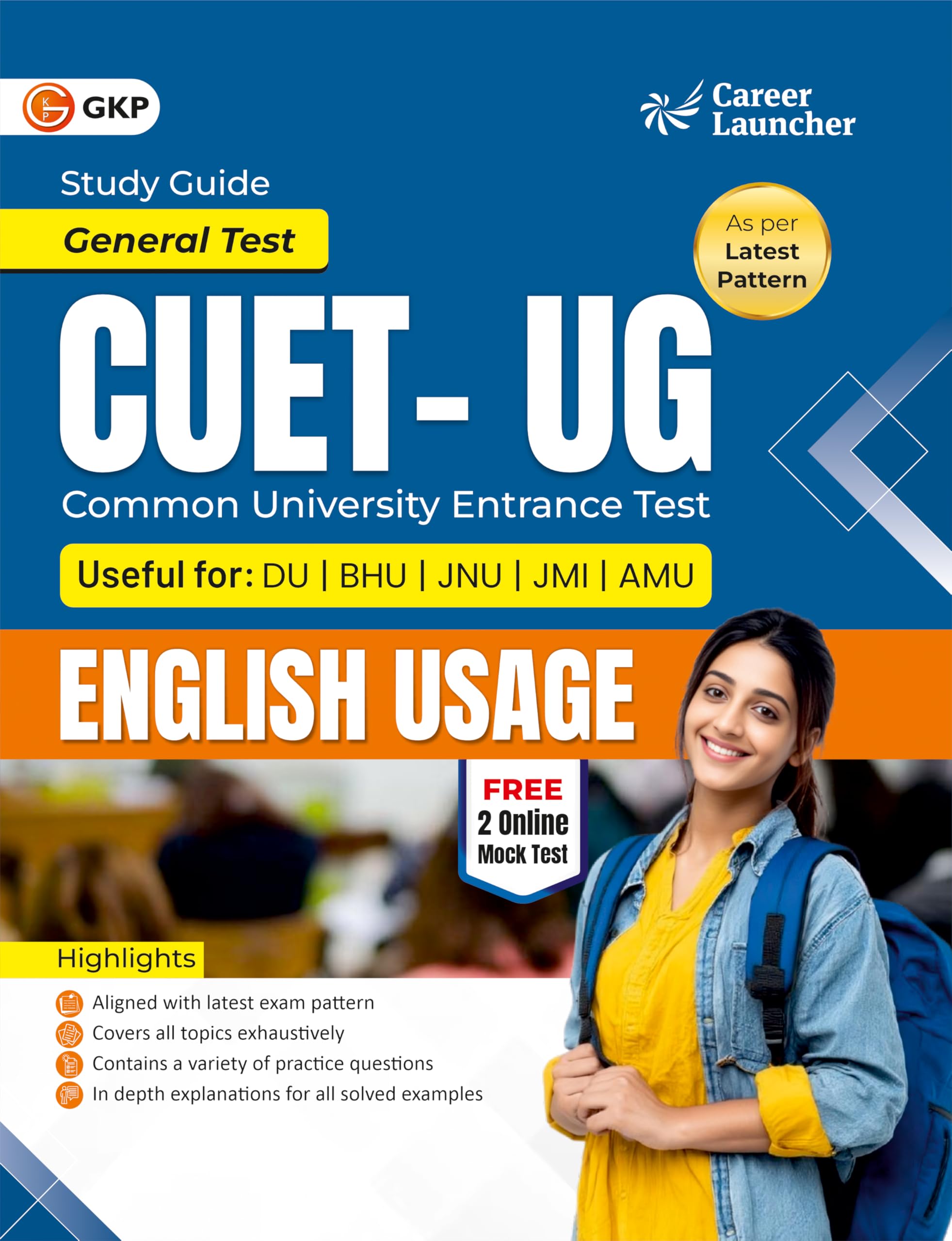 GKP CUET 2026 English Usage | NTA CUET UG Section IA English Language Preparation Book | Practice Questions & Mock Tests for Cen