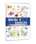 2 in 1 Birds & Insects Copy to Colour : Birds and bugs colouring fun, Creative kids activity book, 2 in 1 copy colouring, Natur